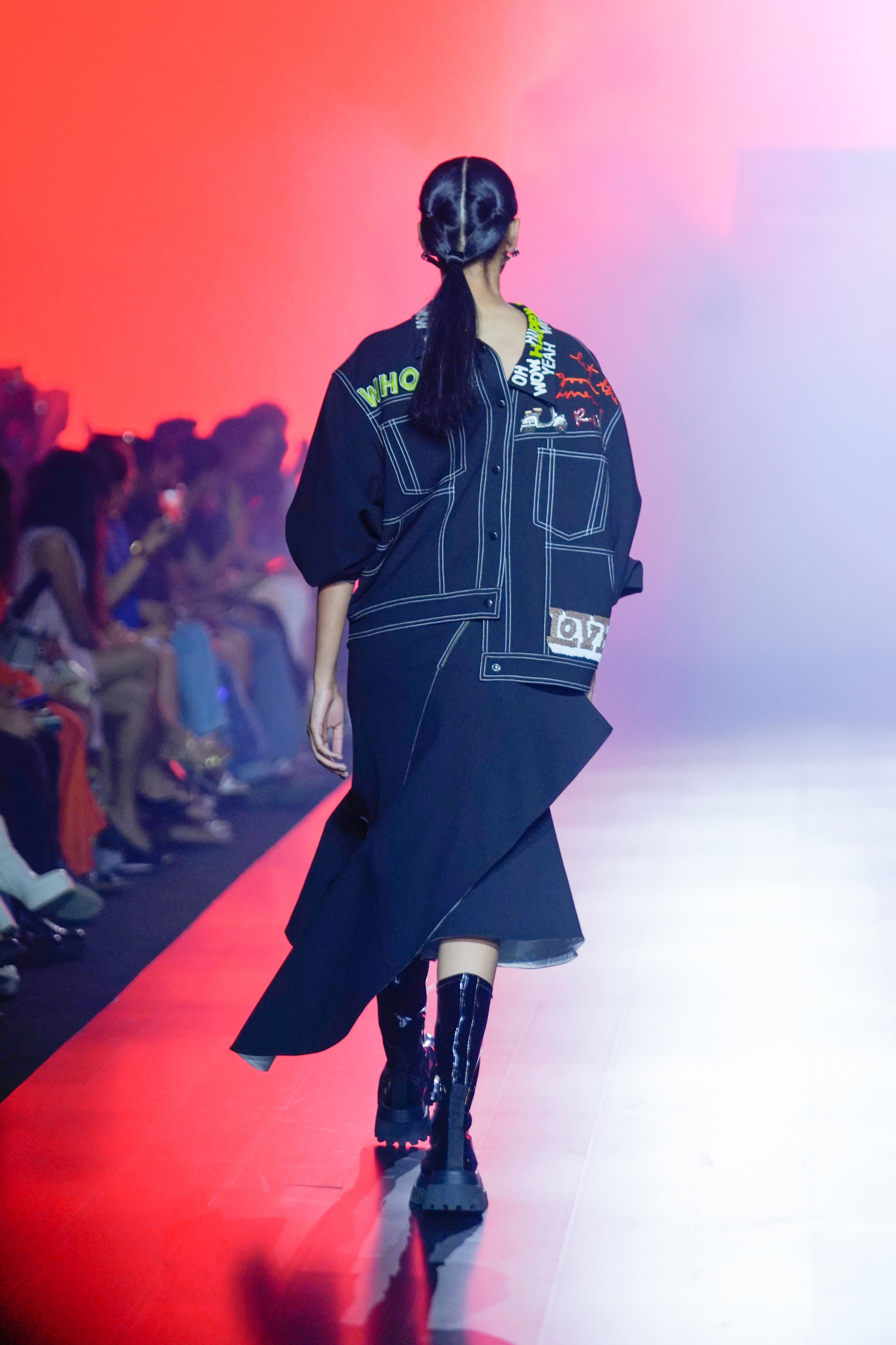 Asymmetric Skirt Of ("Good Times Roll" Oversized Jacket)