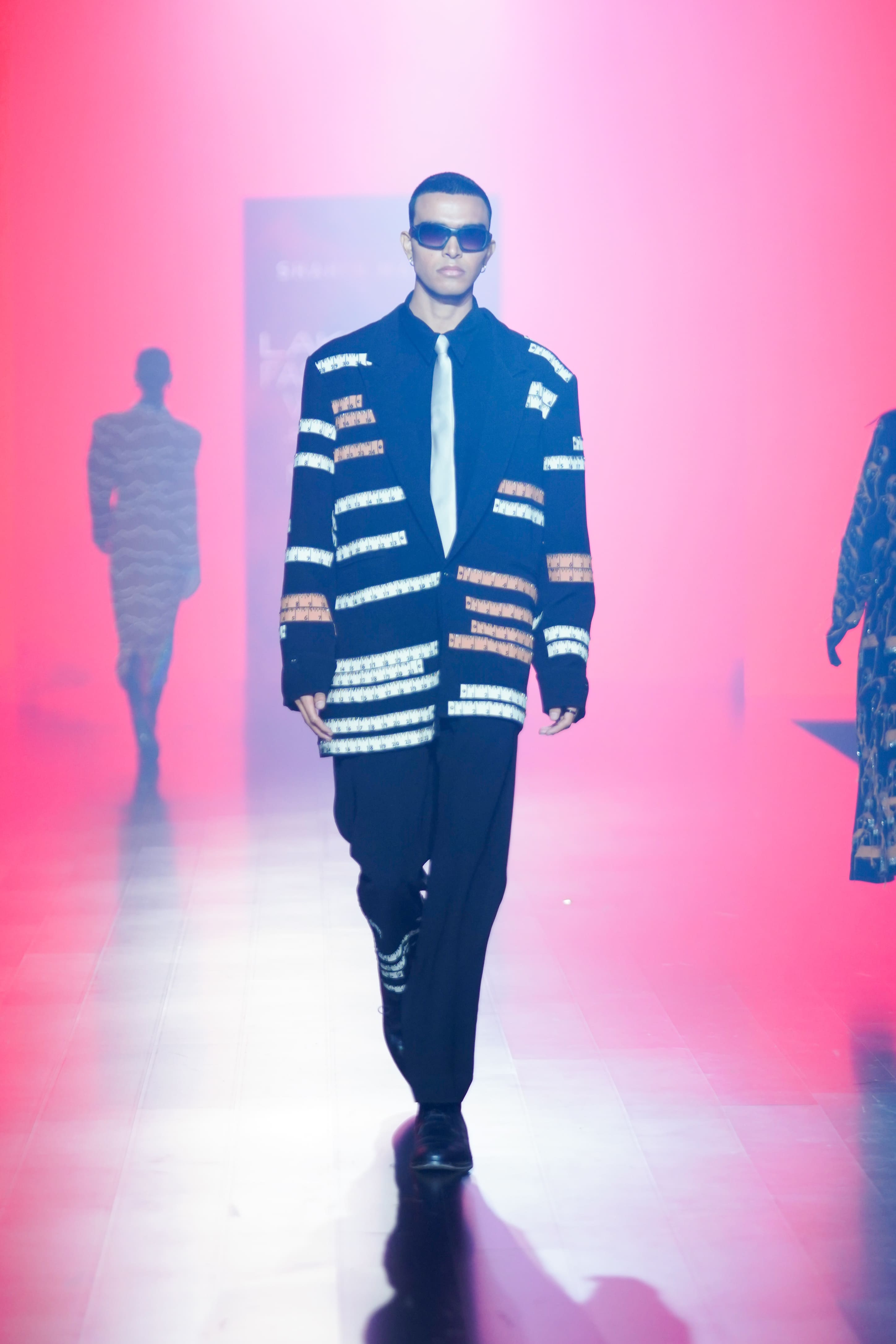 Measuring Tape Blazer With Matching Pants And Shirt