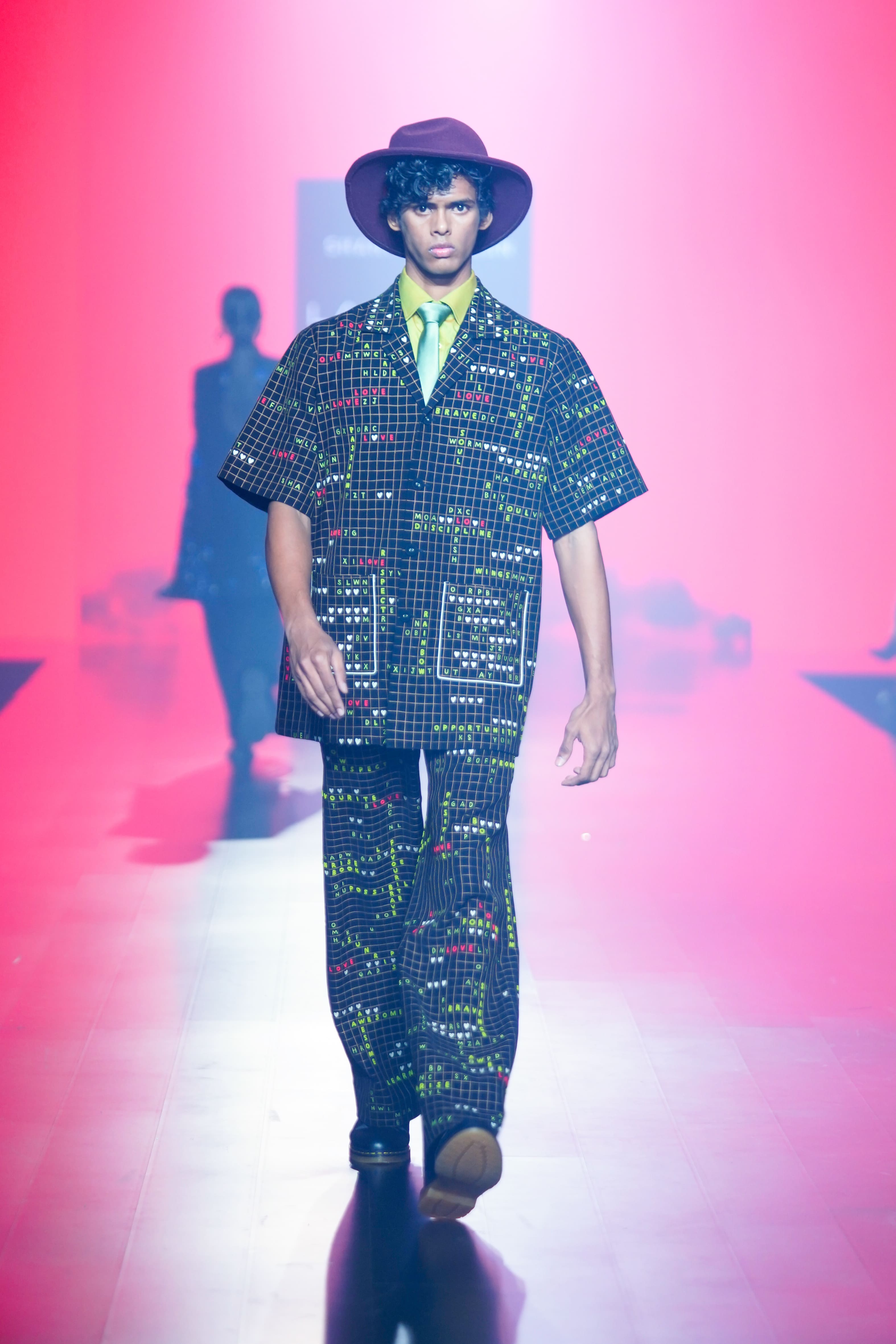 Pants Of "(Crossword Half Sleeve Jacket)"