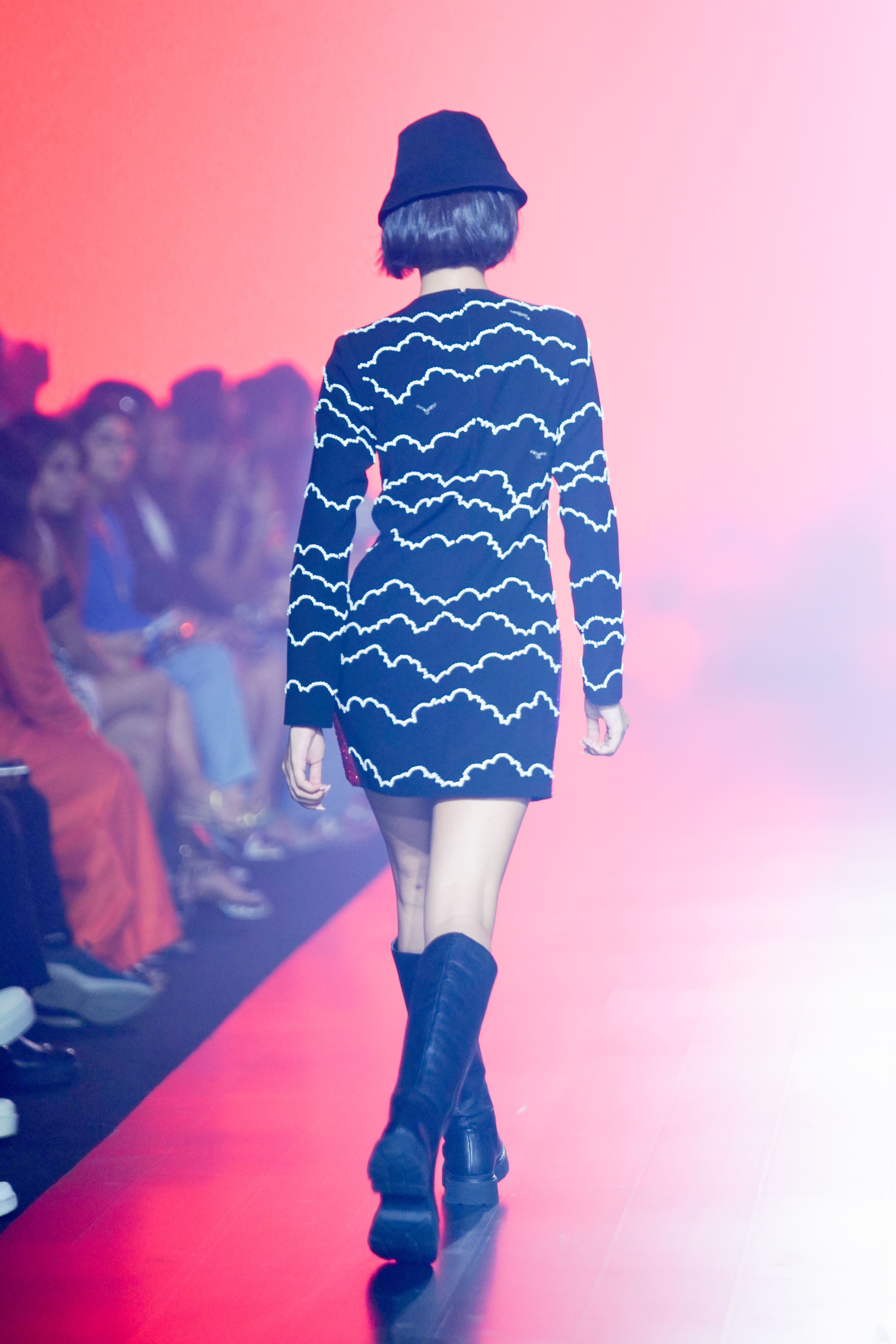 Hat Of "(Clouds And Eye Rainbow Mini Dress)"