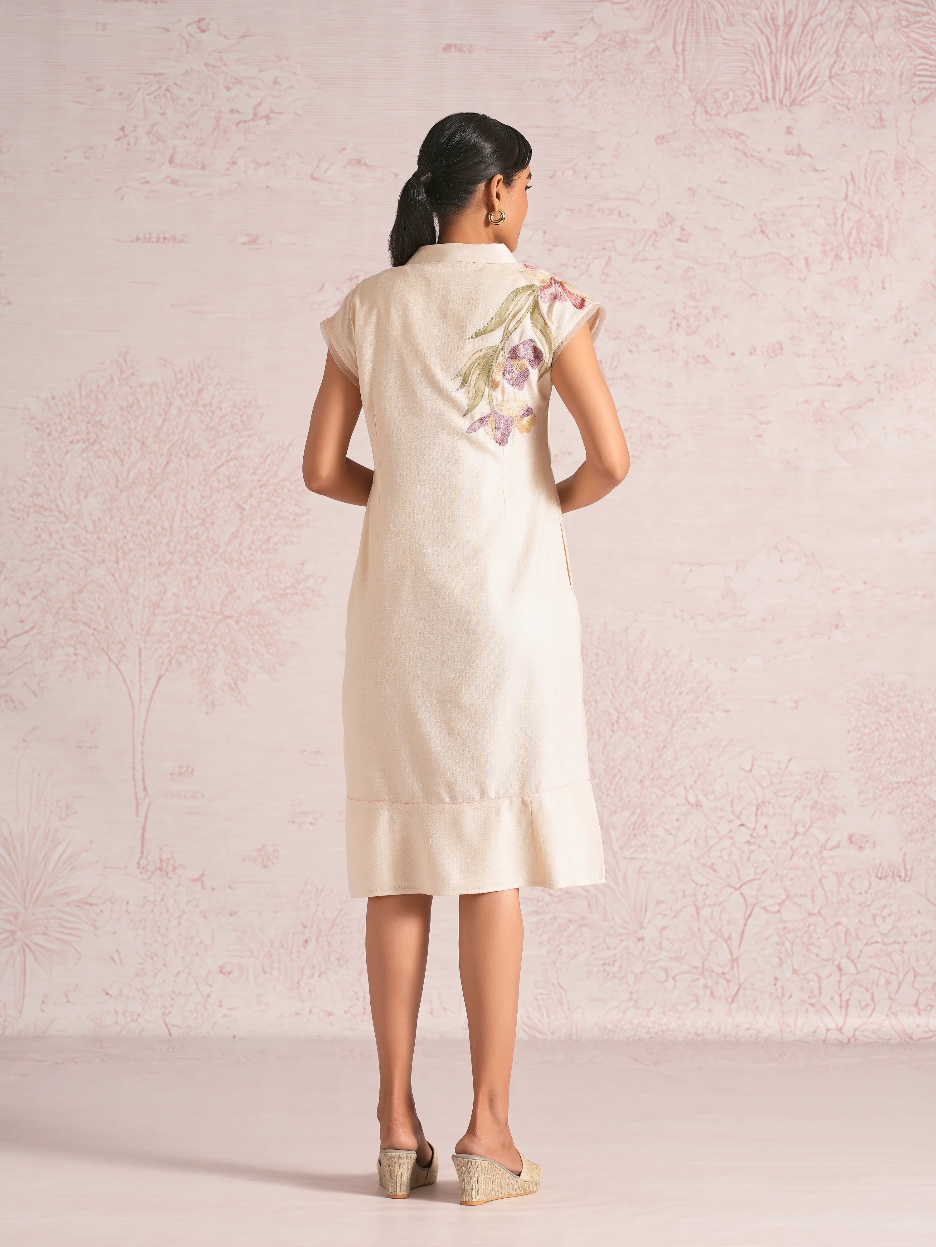 Painted Petals Wrap Dress