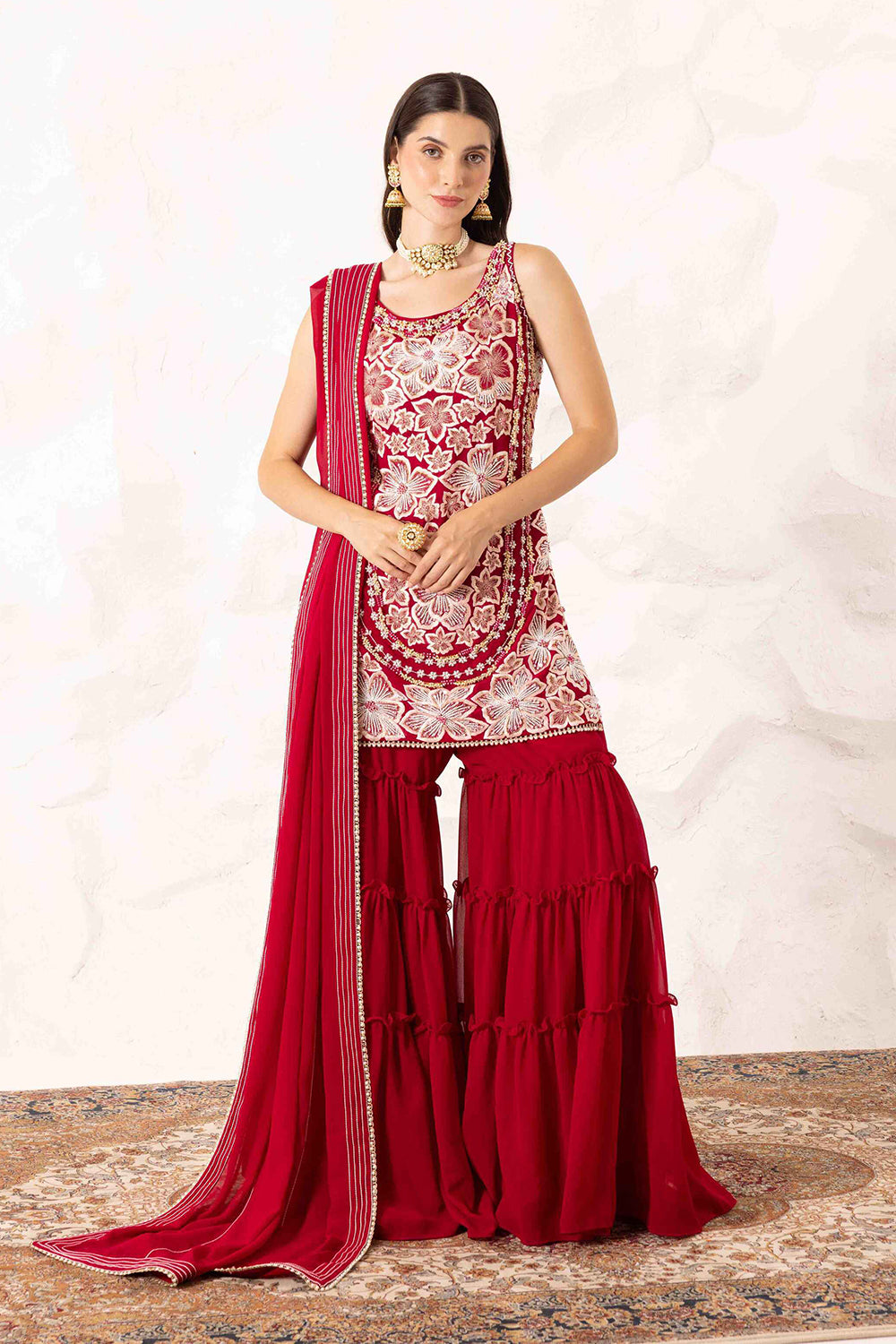 Prisha Short Kurta With Sharara