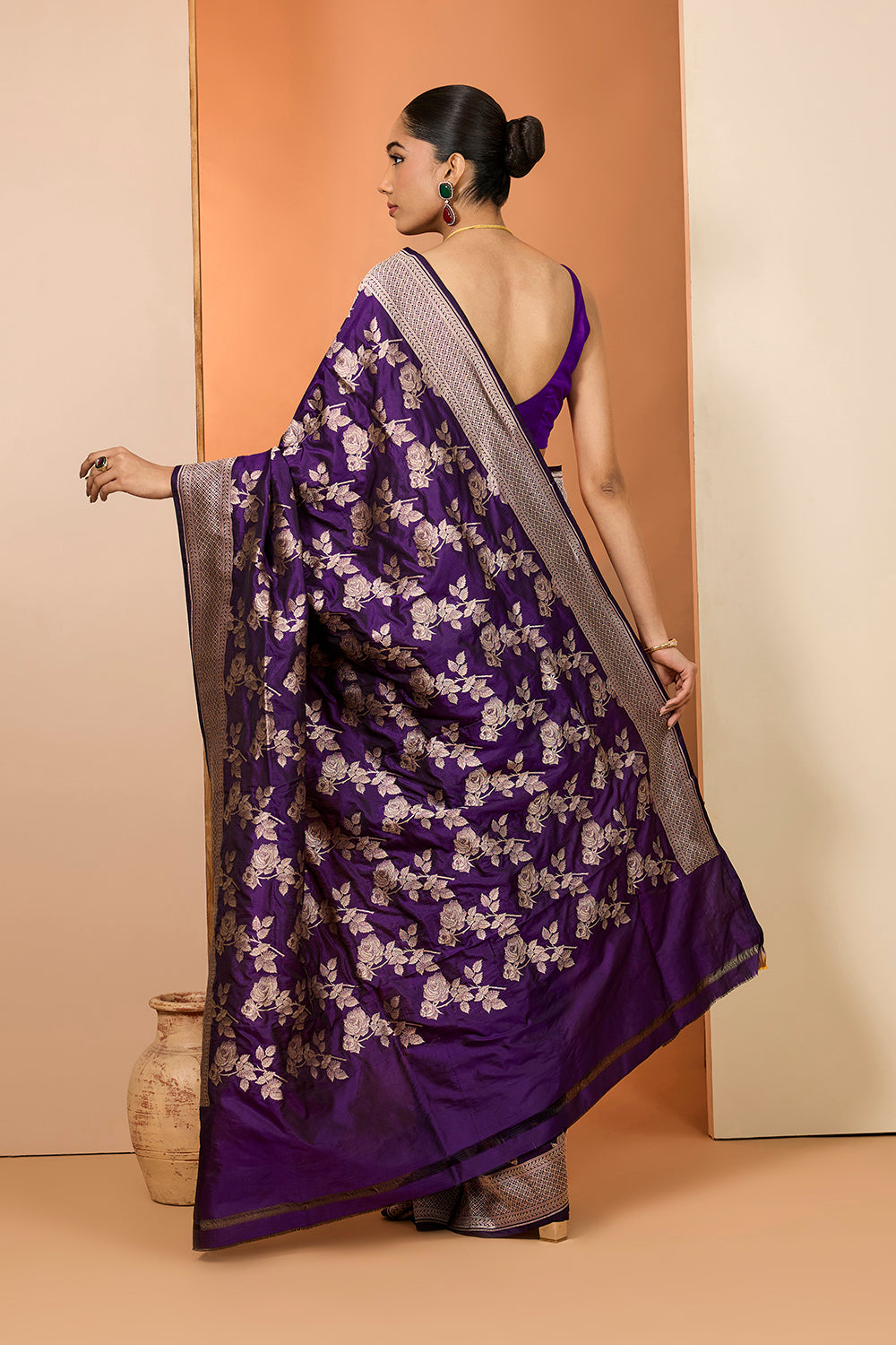 Purple Saree Set