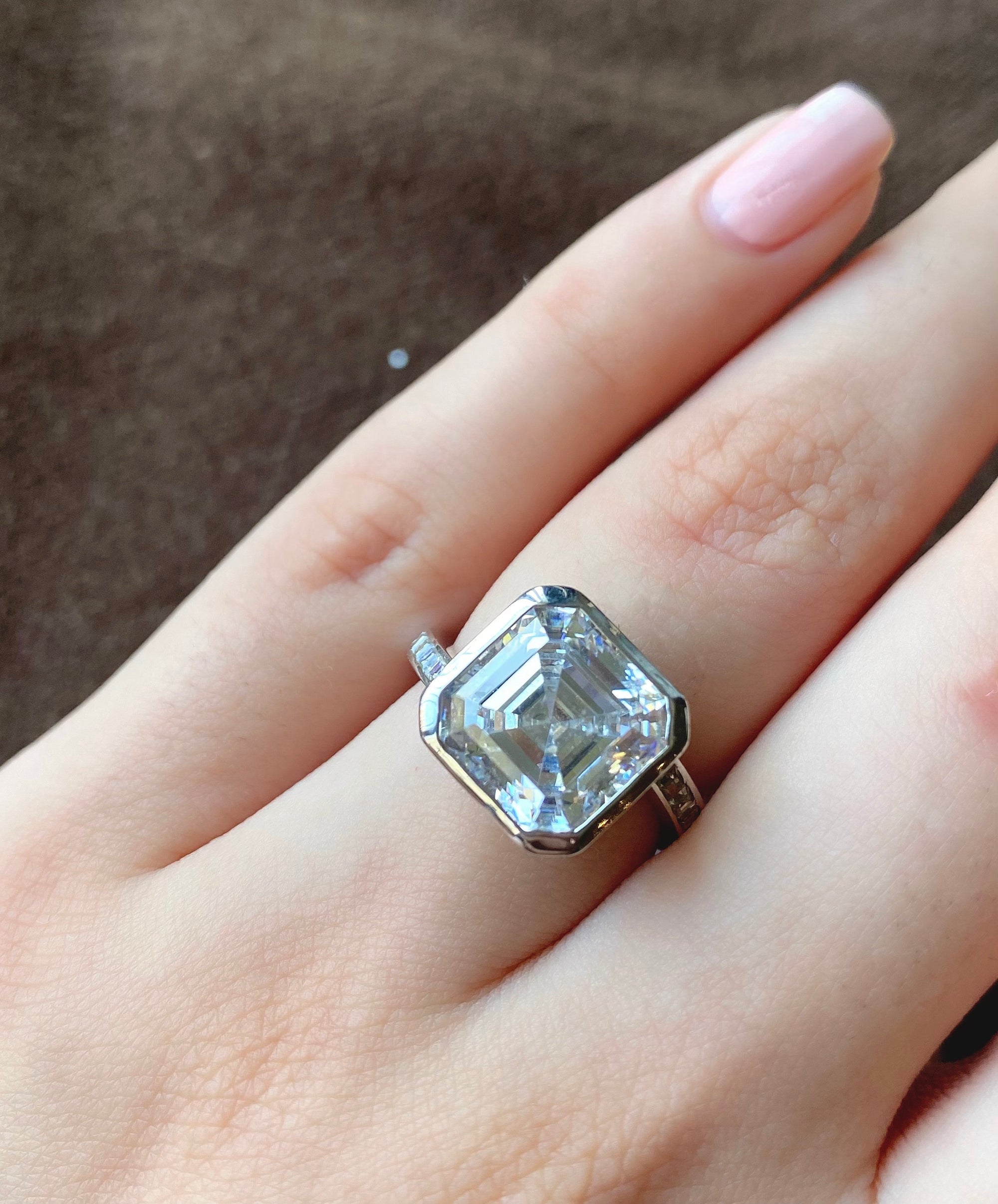 Asscher-Cut Solitaire Swarovski Ring