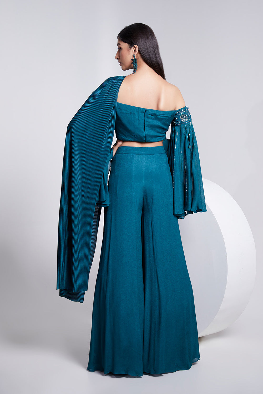 Off Shoulder Top with Sharara Set