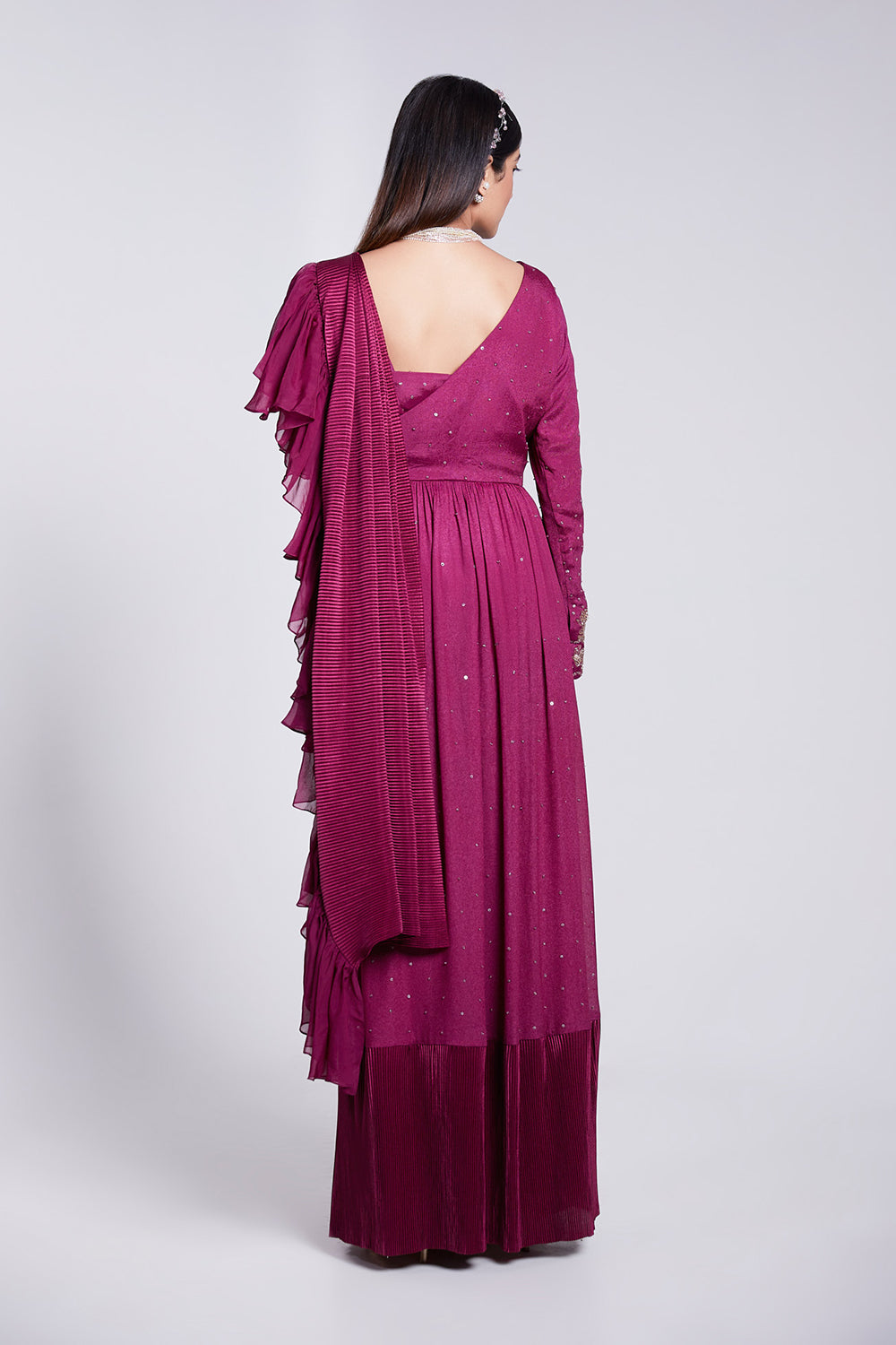 Ruffle Saree with Jacket