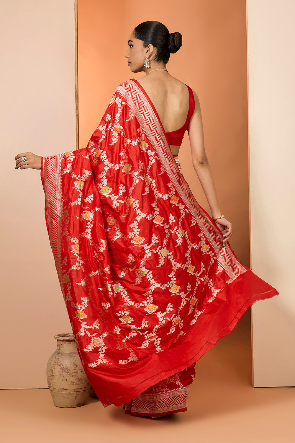 Red Saree Set