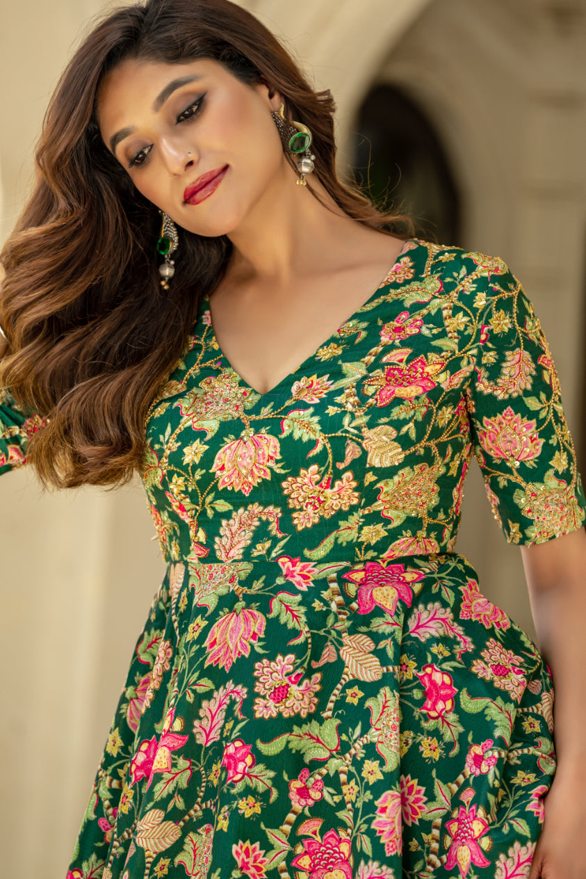 Royal Lotus Peplum Set