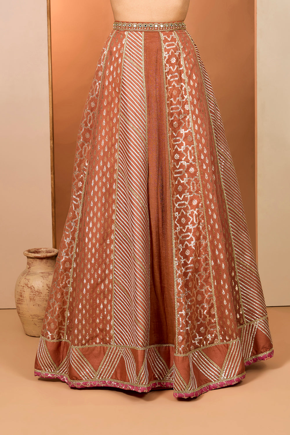 Rust Lehenga Set