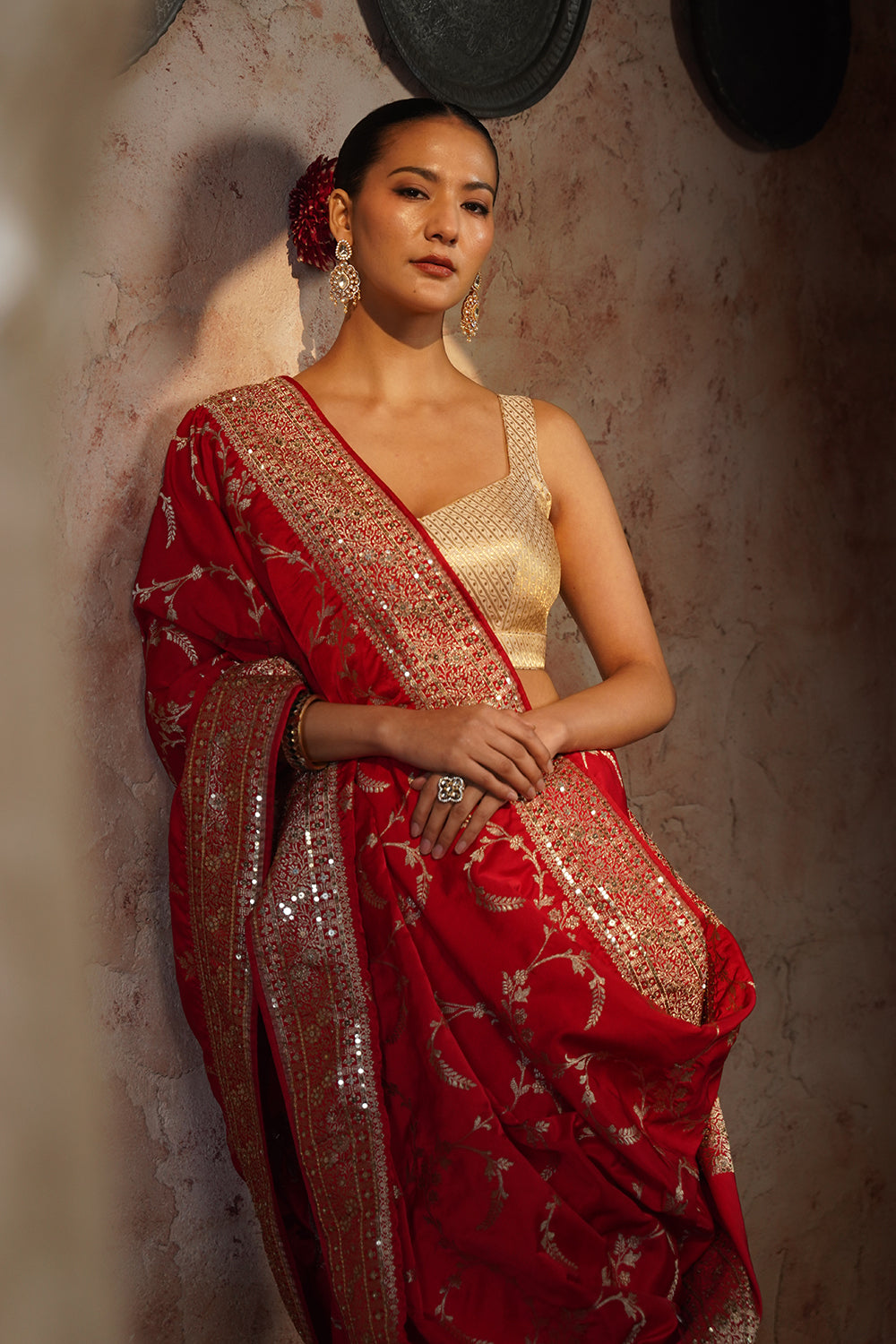 Raaya Banarasi Saree - Red