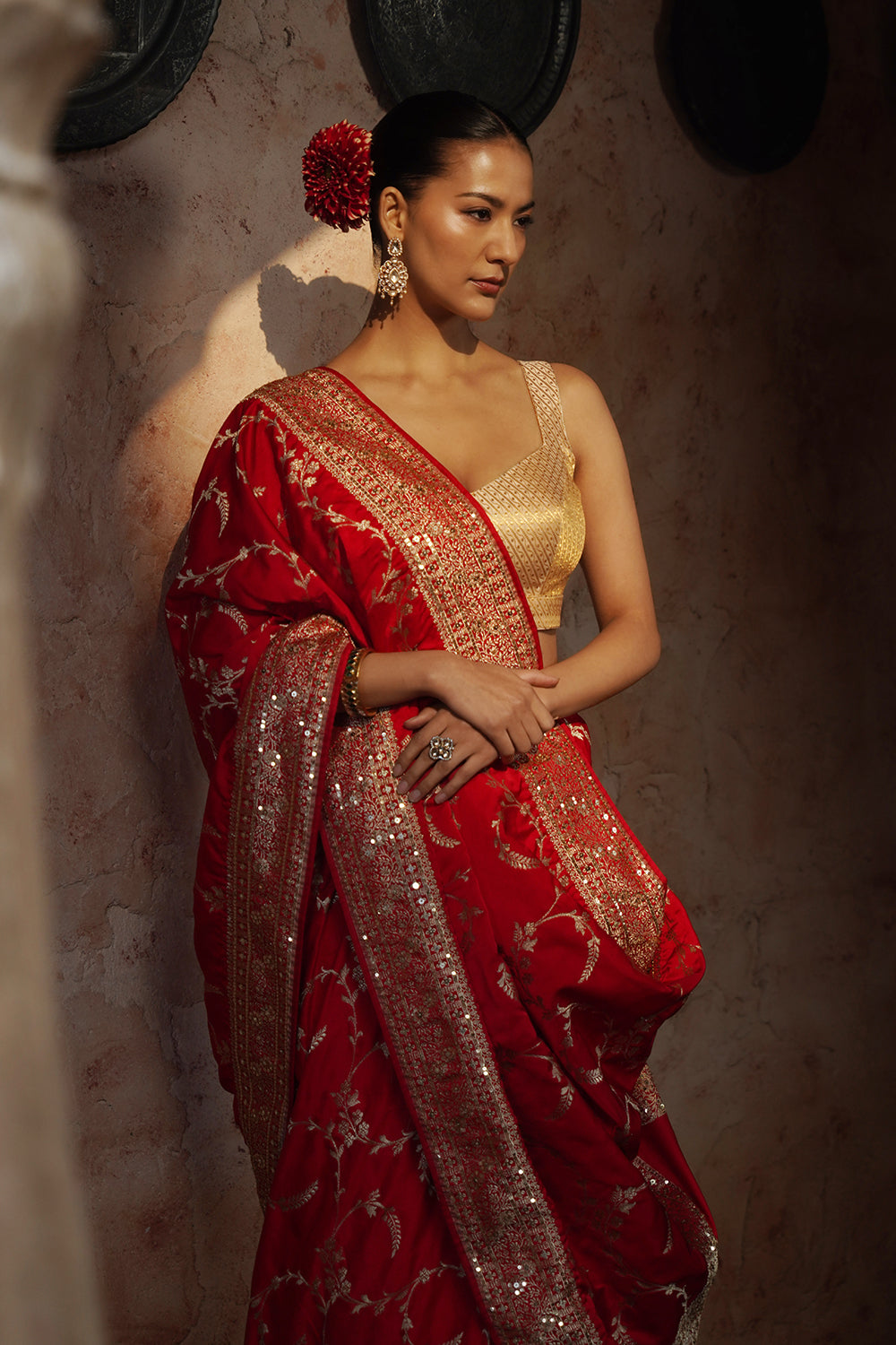 Raaya Banarasi Saree - Red