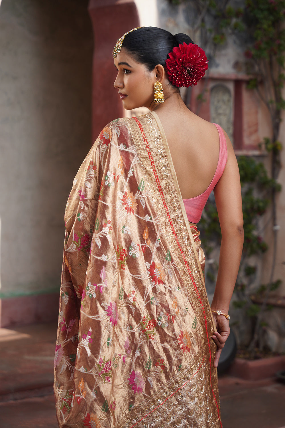 Elara Banarasi Saree - Gold