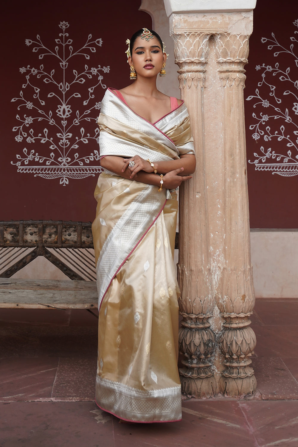 Zahra Banarasi Saree - Gold