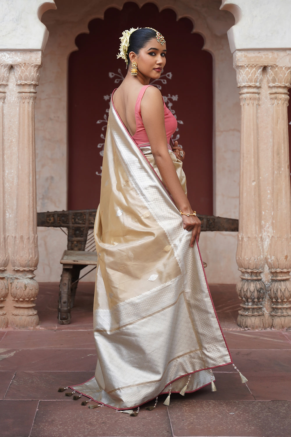 Zahra Banarasi Saree - Gold