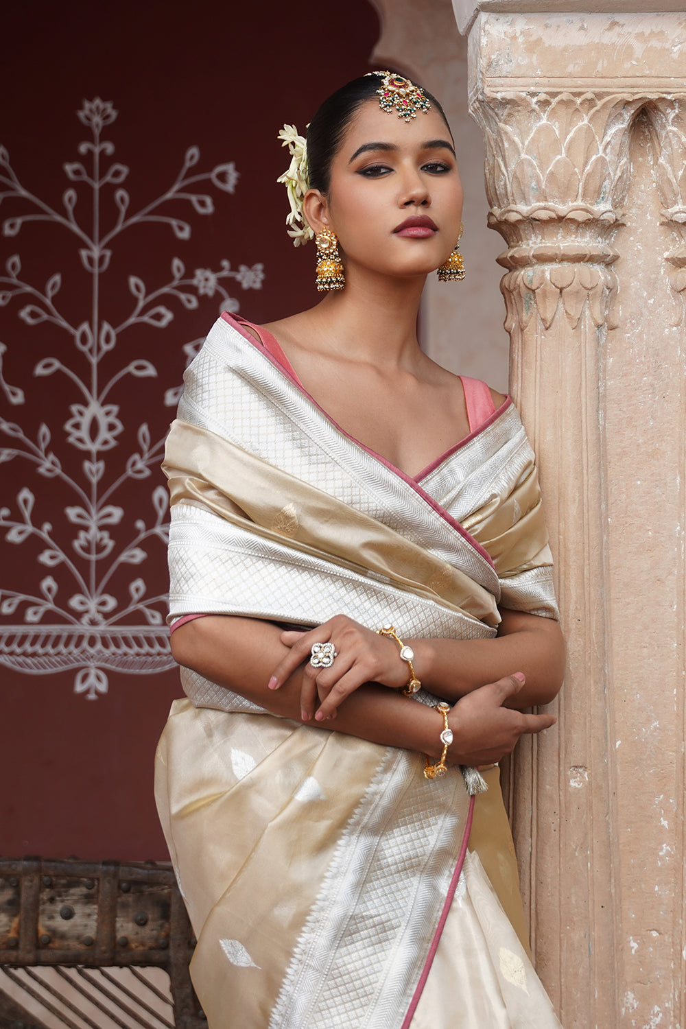 Zahra Banarasi Saree - Gold