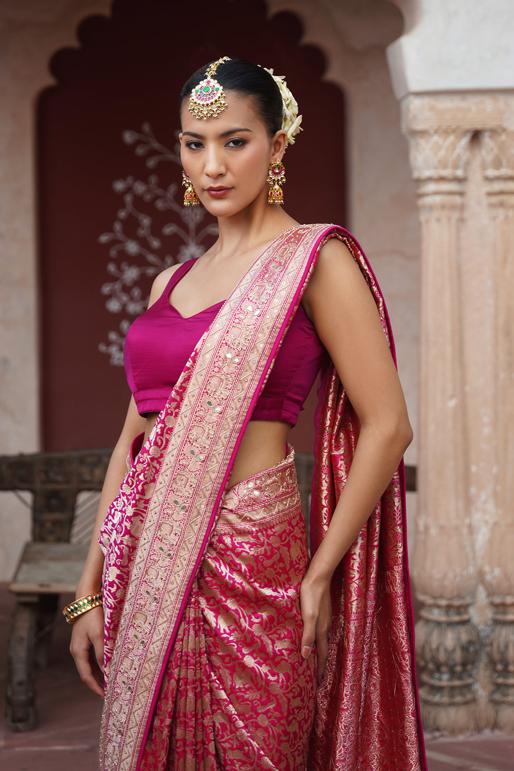 Pravi Banarasi Saree - Pink