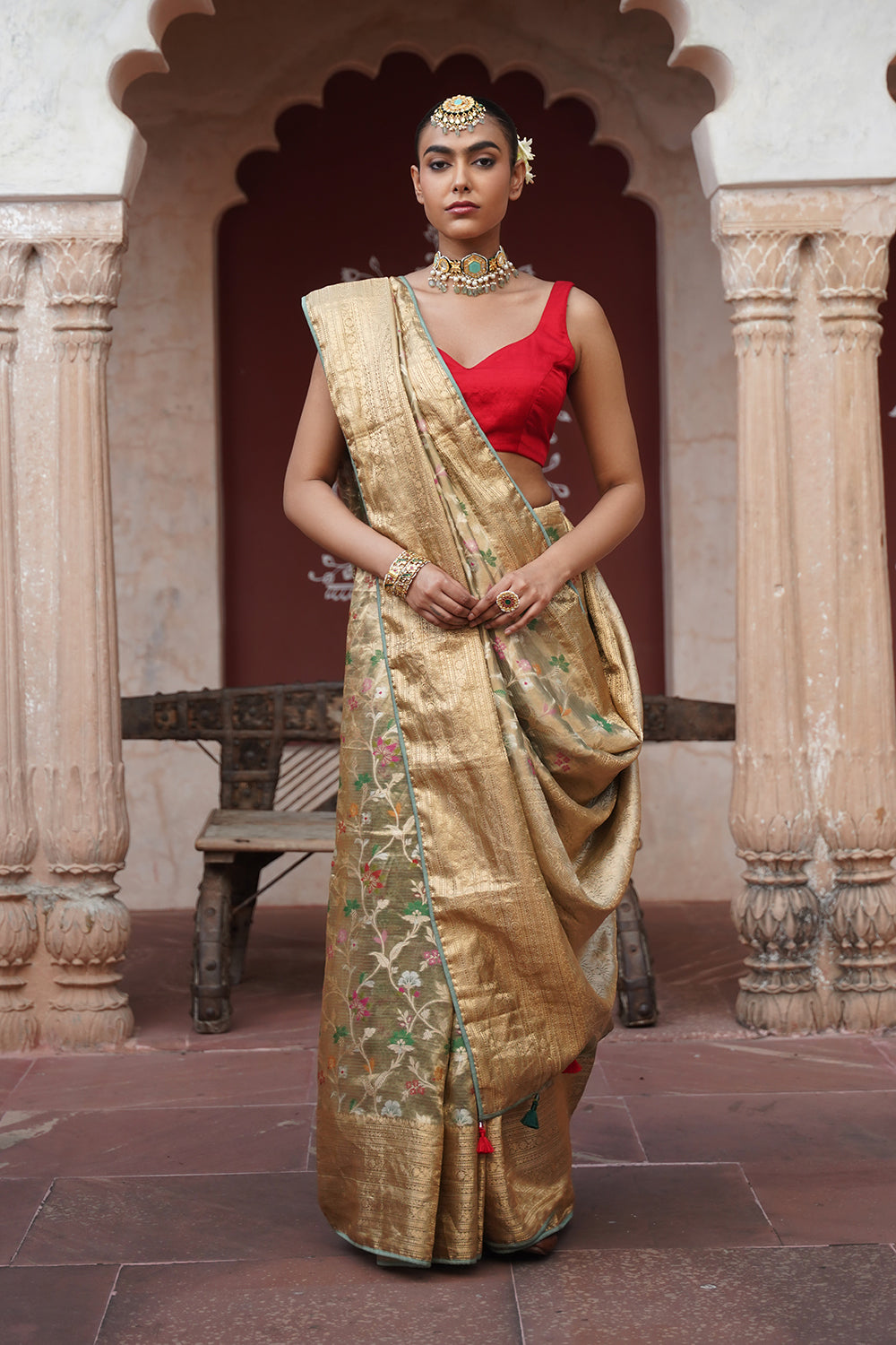 Maaya Banarasi Saree - Gold