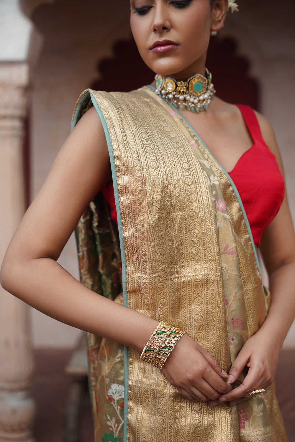 Maaya Banarasi Saree - Gold