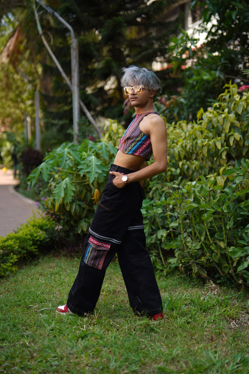 Multicolour Convertible Denim & Top Set