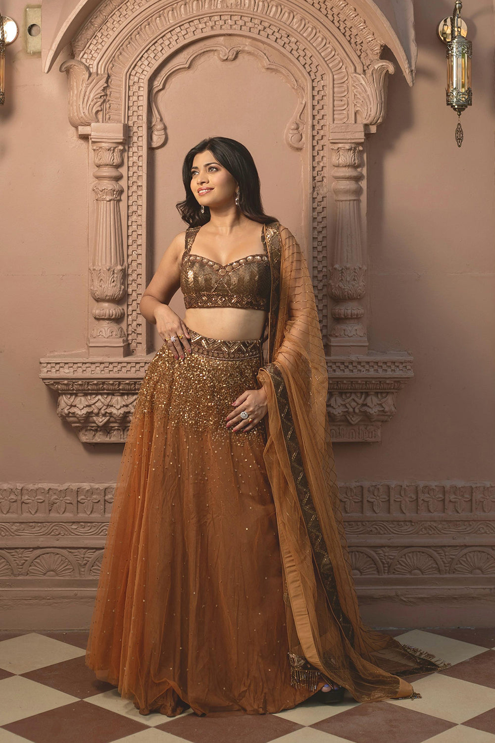 Bold Bronze Beauty Lehenga Set
