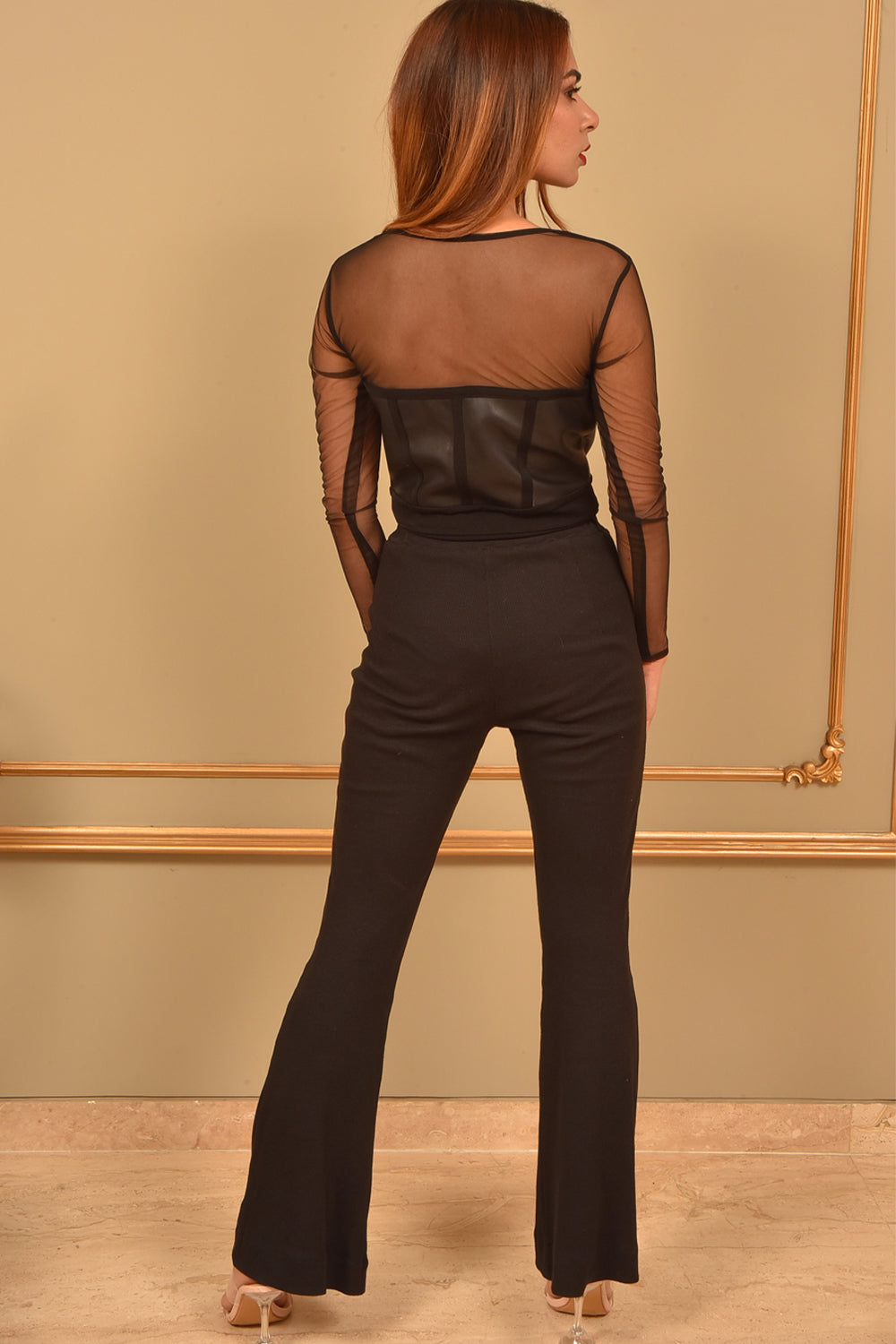 Ootd Leather Corset Bodysuit