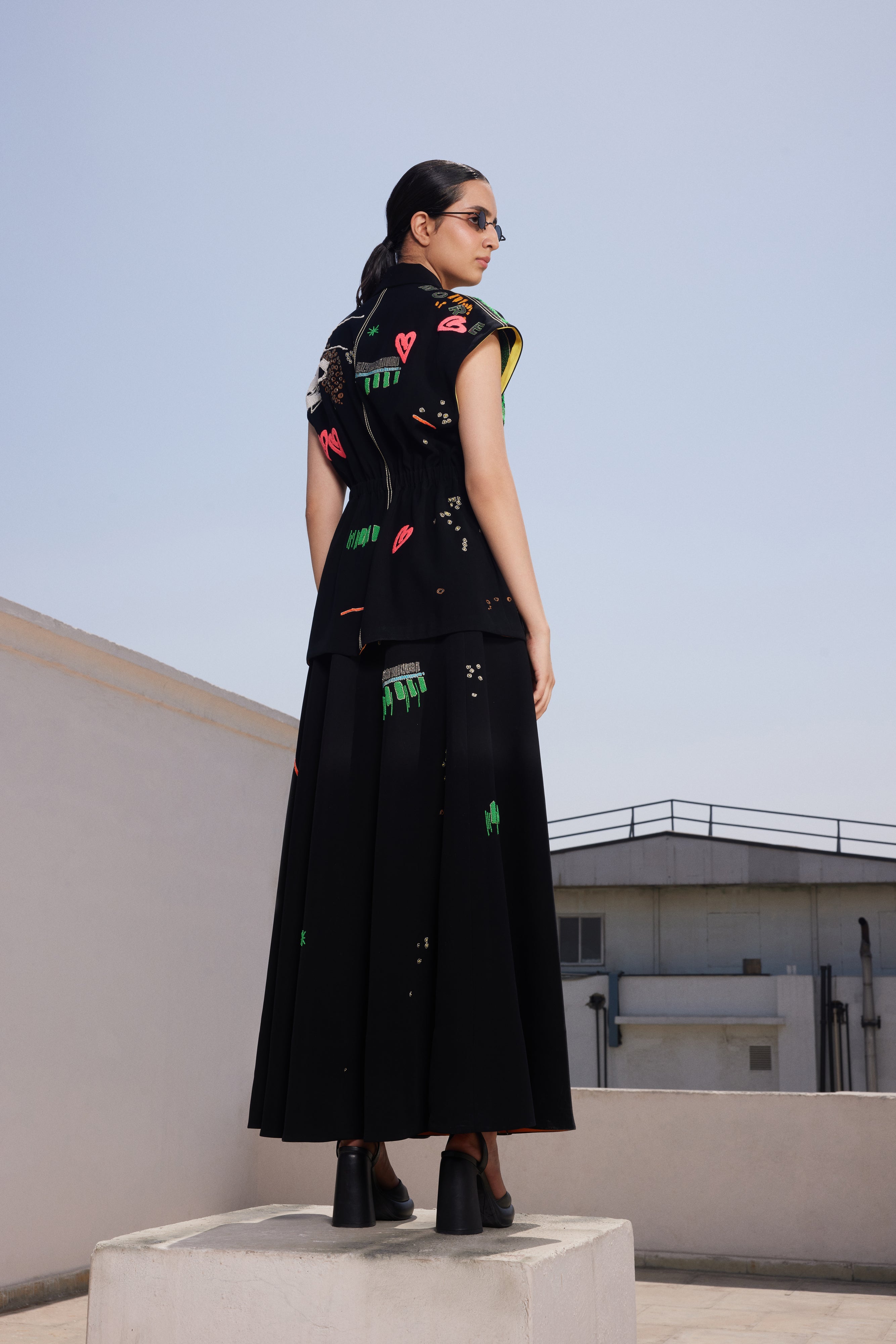 CIRCULAR SKIRT OF ( FUNKY PANTHER ROBE JACKET )