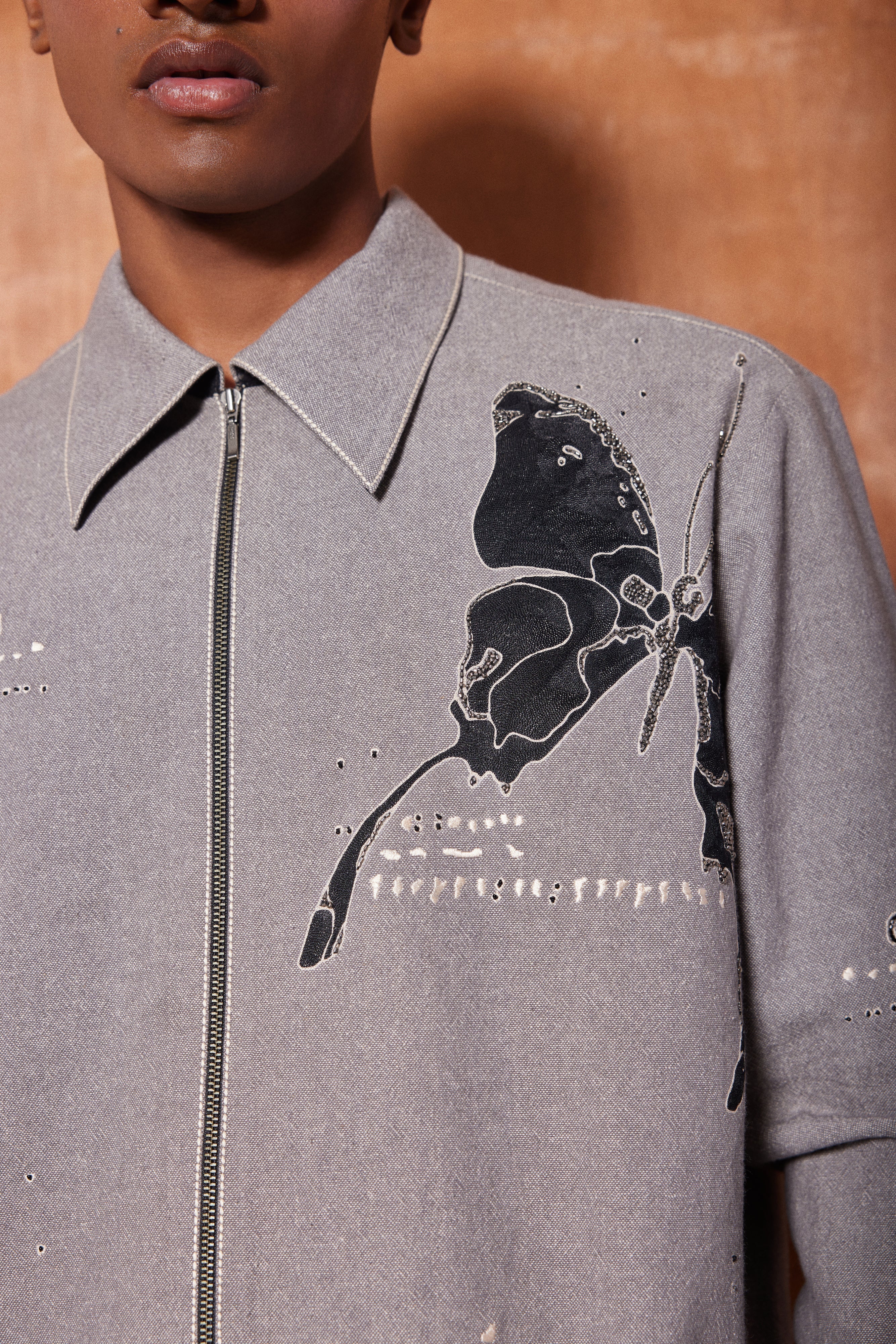FADING BUTTERFLY FULL SLEEVE SHIRT WITH BAGGY PANTS