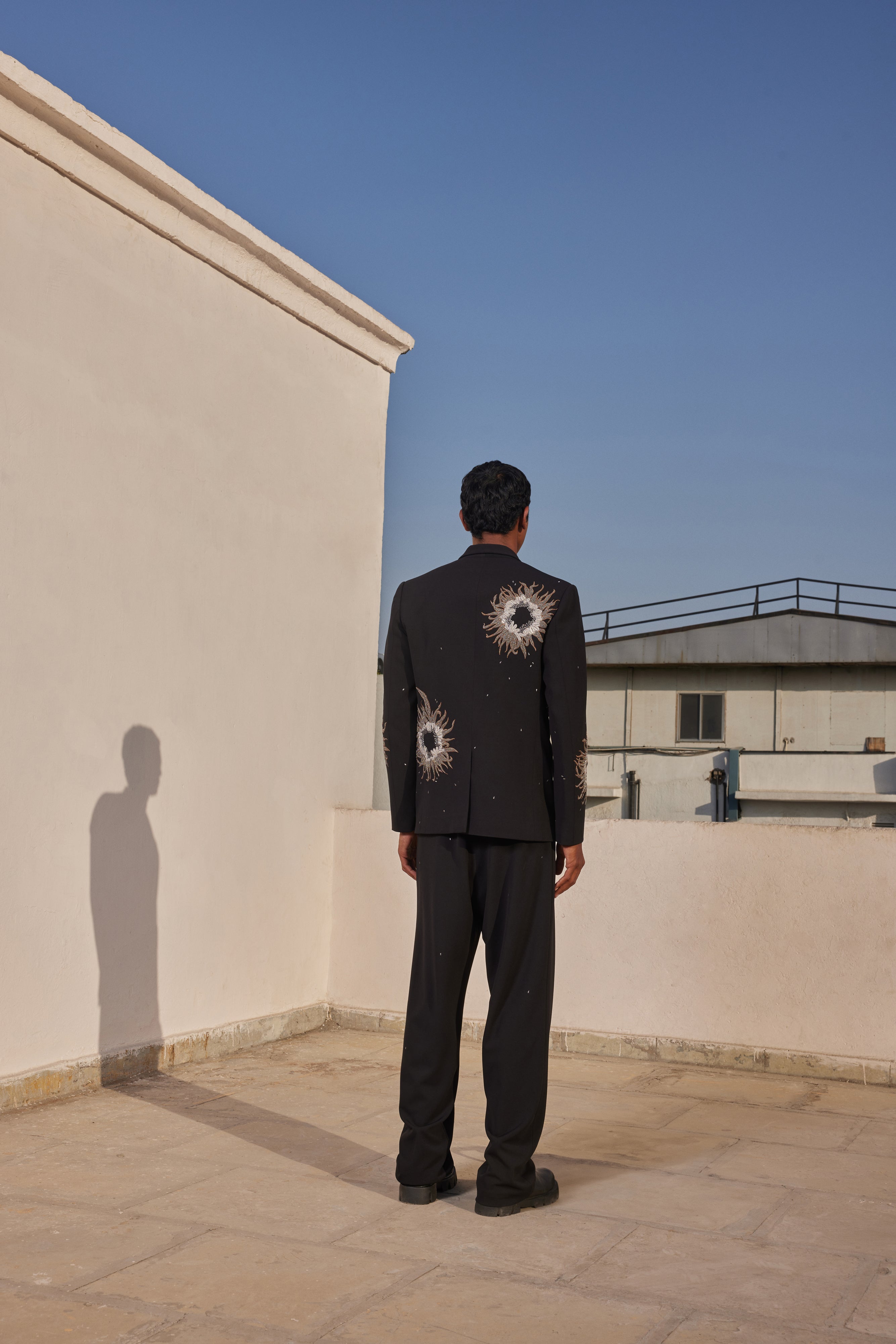 PANT OF ( MULTI PETALS SHAWL COLLAR BLAZER )