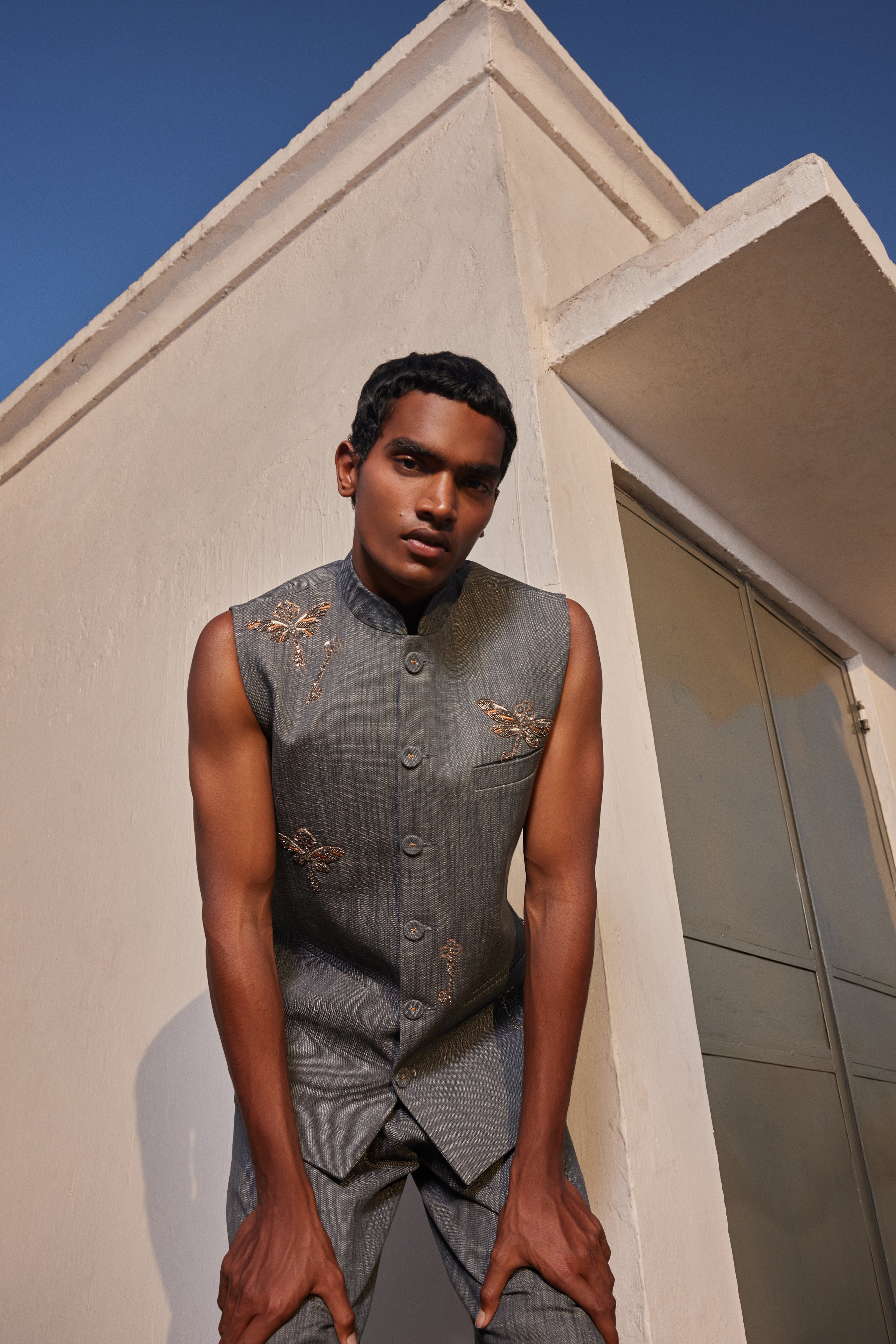 BAGGY PANTS OF ( BUTTERKEY NEHRU JACKET )