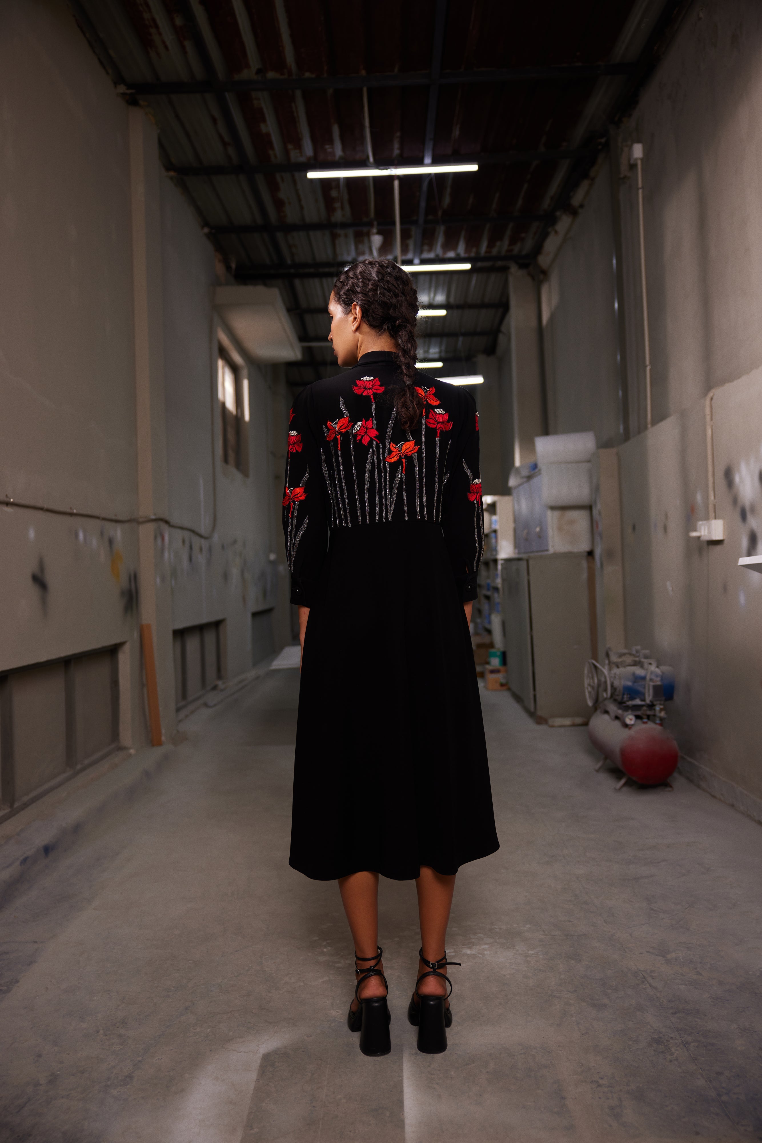 NARCISSUS GARDEN WRAP DRESS