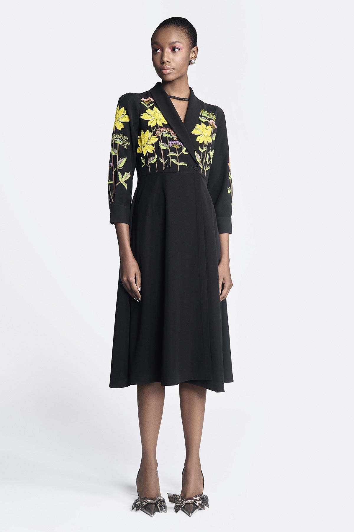 Colourful Lotus Wrap Dress