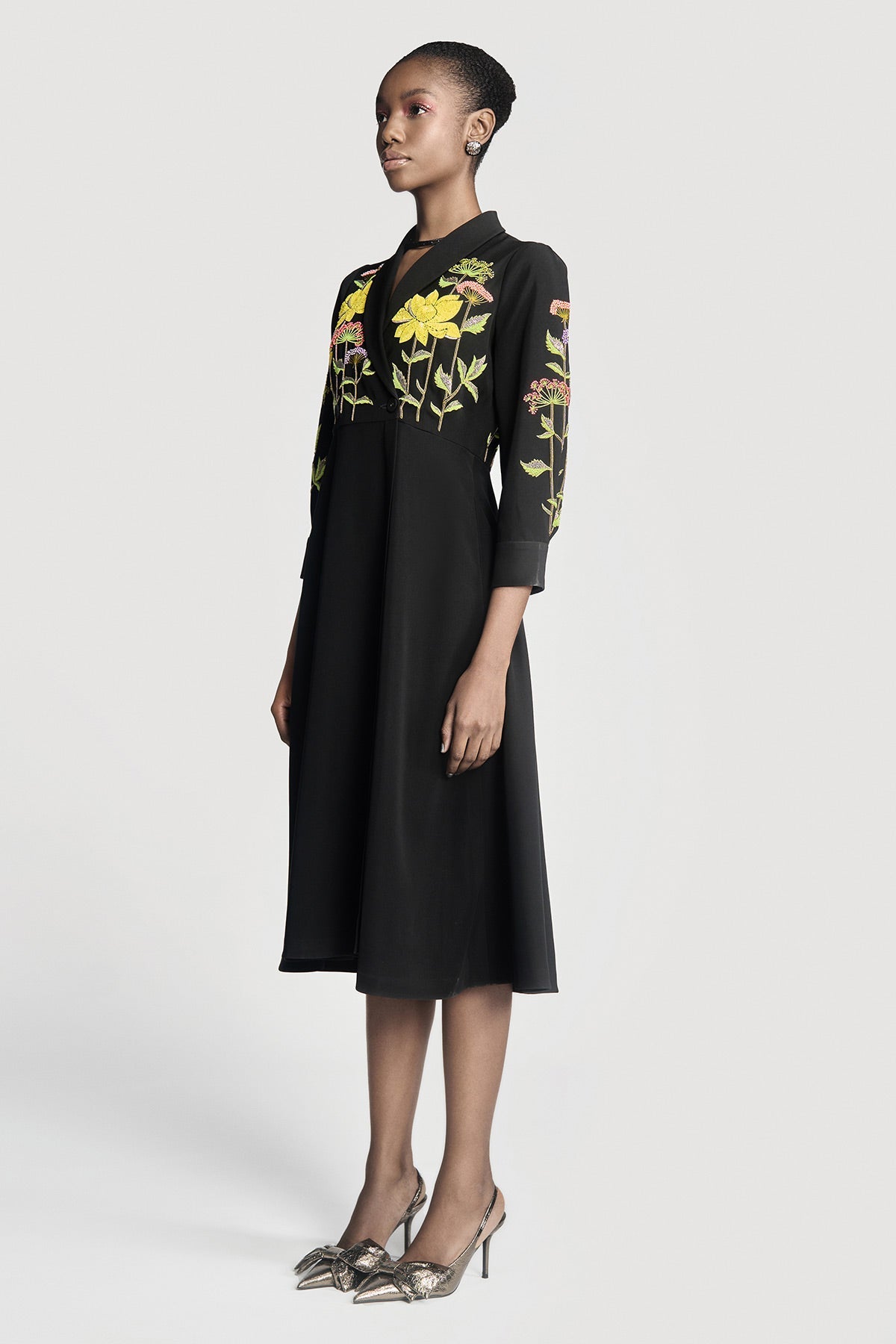 Colourful Lotus Wrap Dress