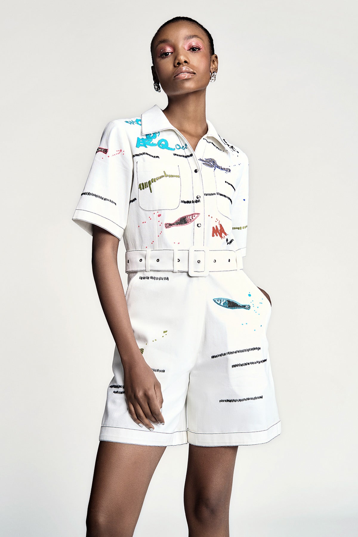Fish and Prawn Playsuit