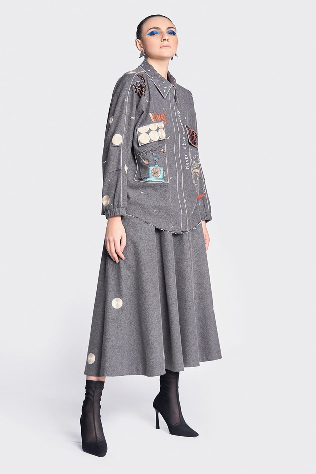 Telephone, Circles and Crab Oversized Jacket