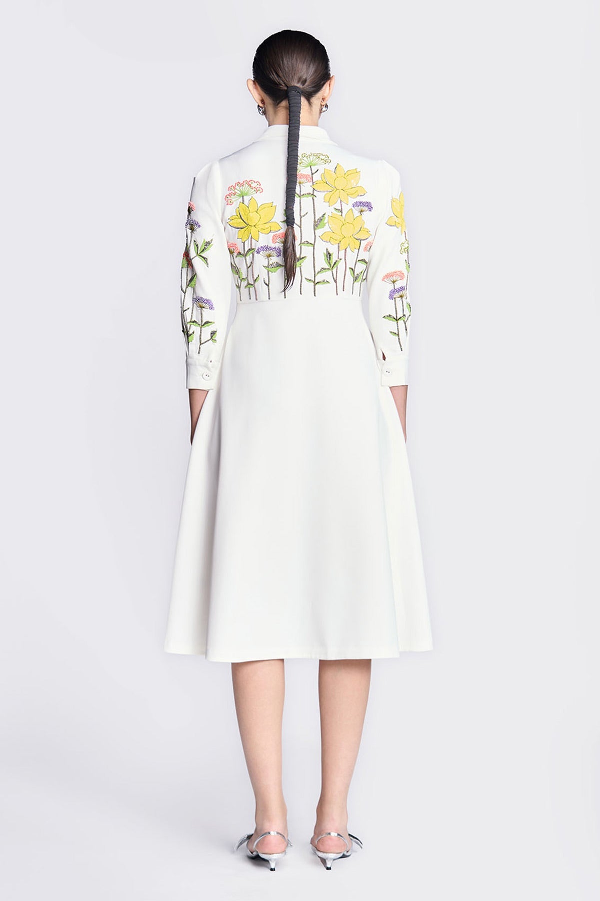 Colourful Lotus Wrap Dress