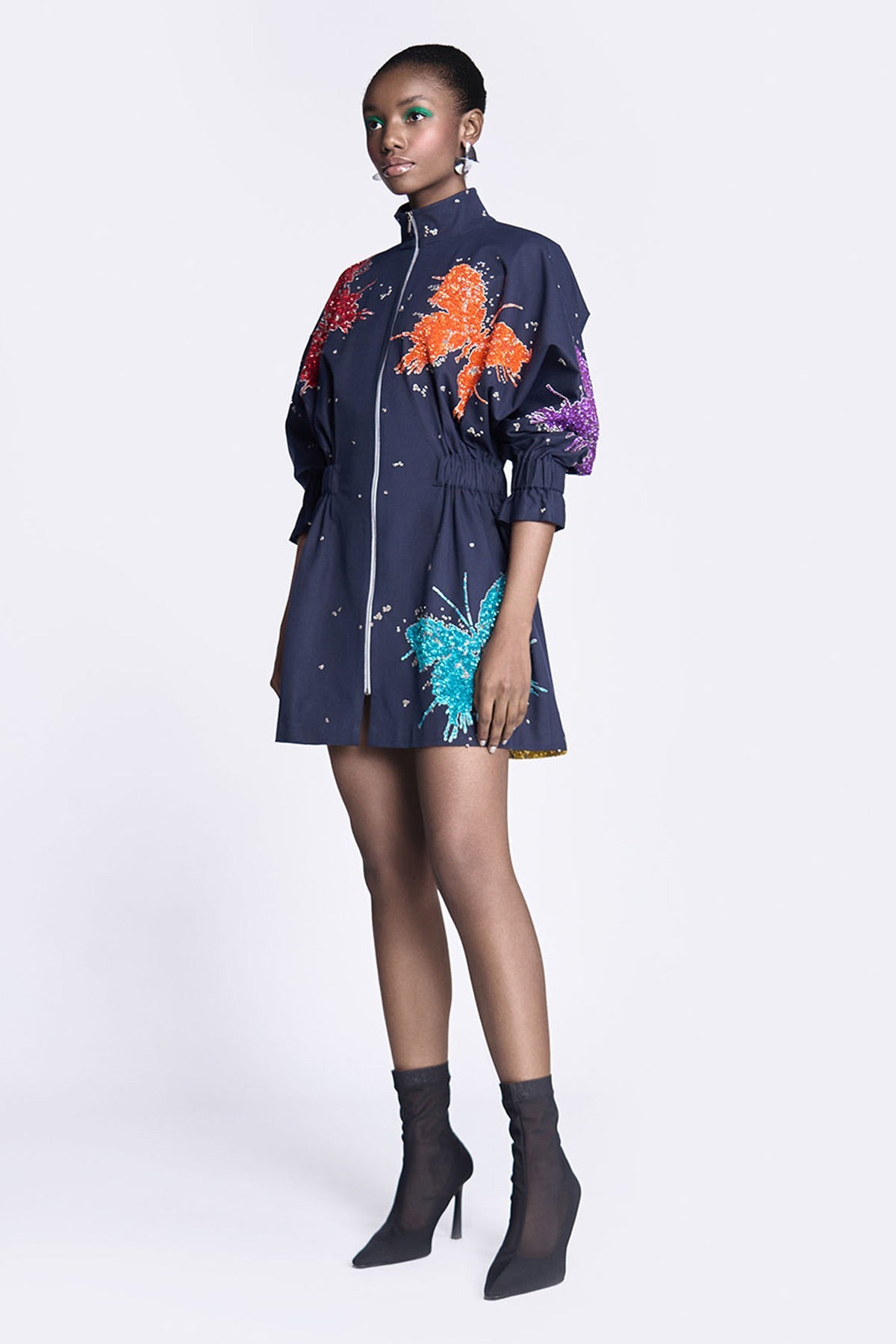 Butterfly Splashes Jacket Dress