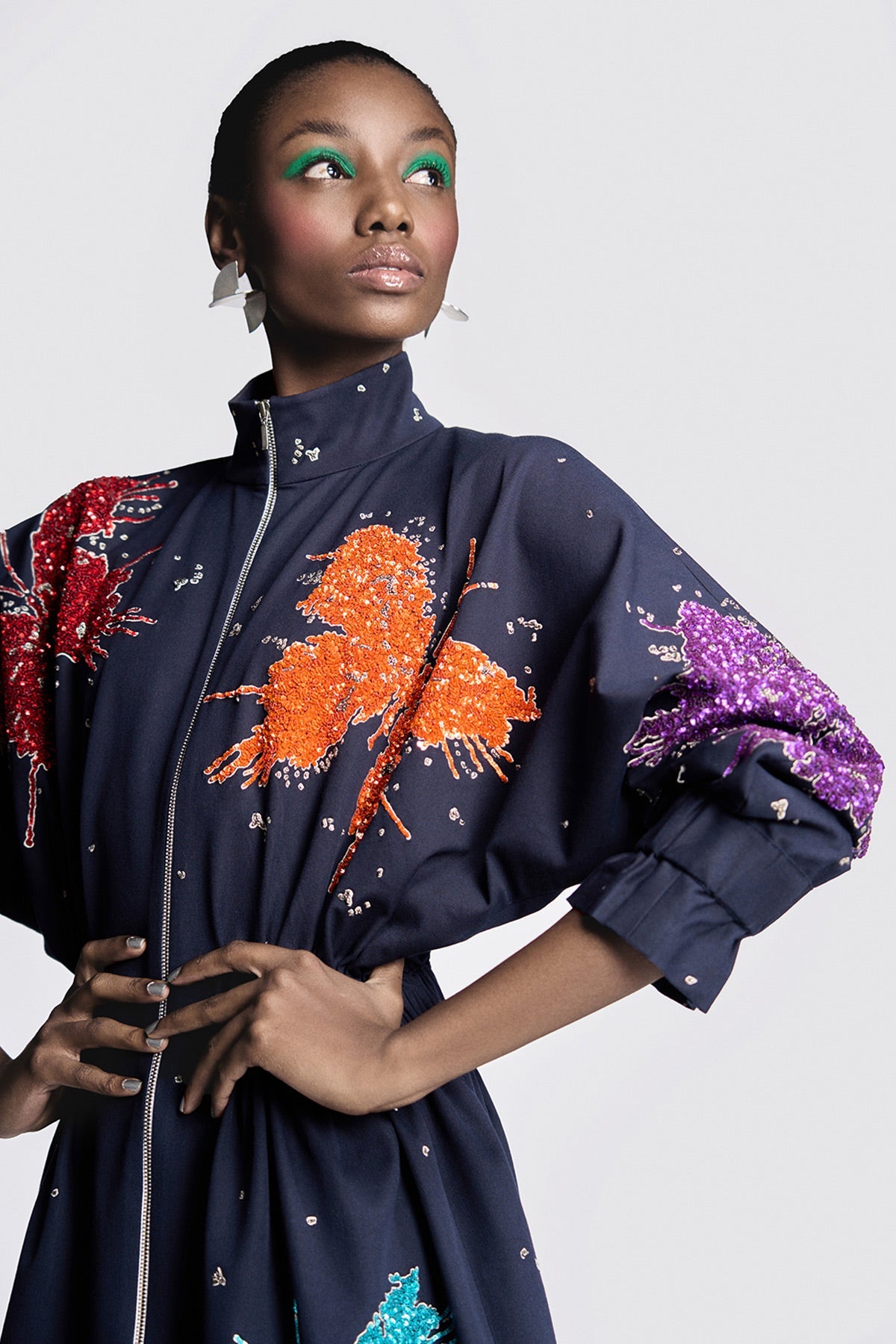 Butterfly Splashes Jacket Dress