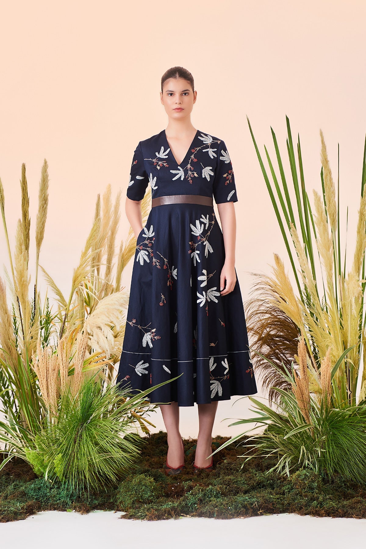 Tiny Branches Circular Dress
