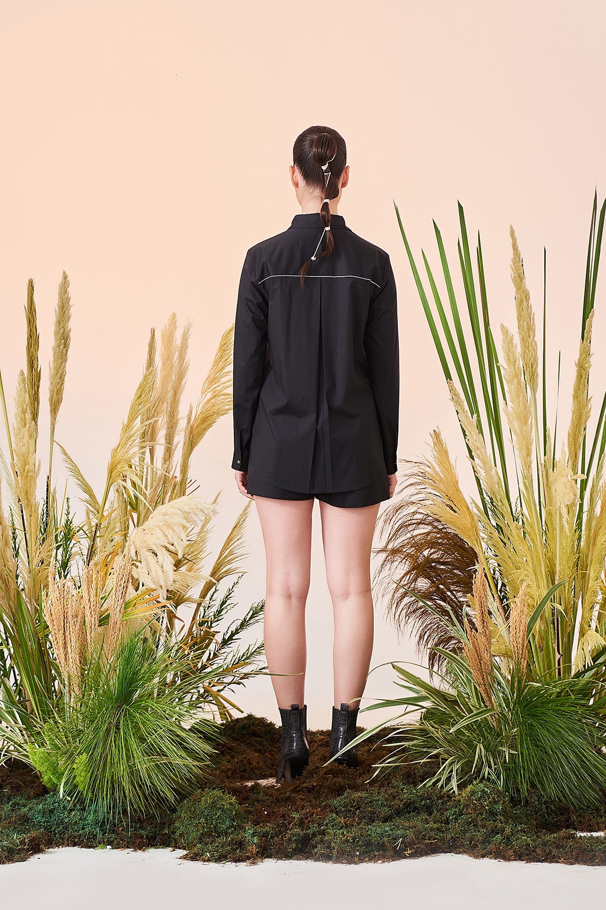 Rainbow And Rose High-Low Shirt And Shorts