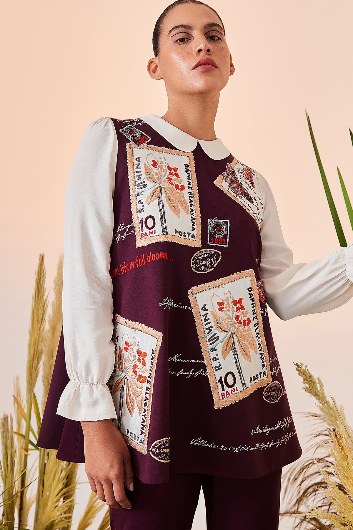 Post Card Flared Top And Straight Pant