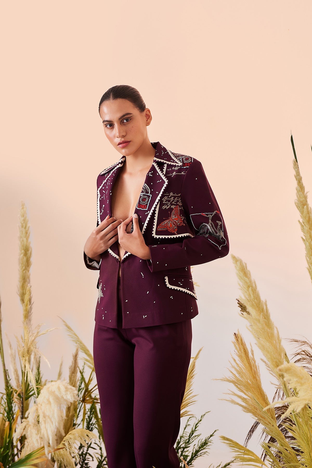 Post Card Trench Blazer And Pant