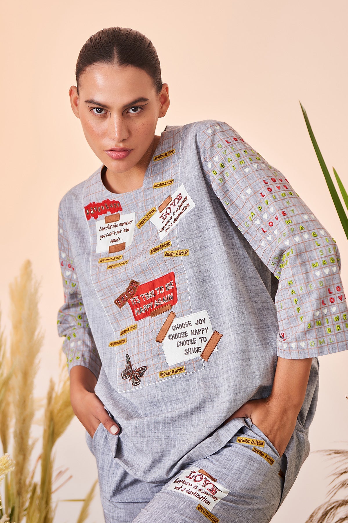 Crossword Asymmetric Top And Pant