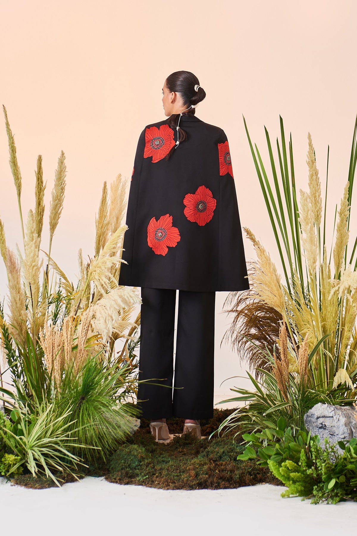 Poppy Long Cape And Straight Pant