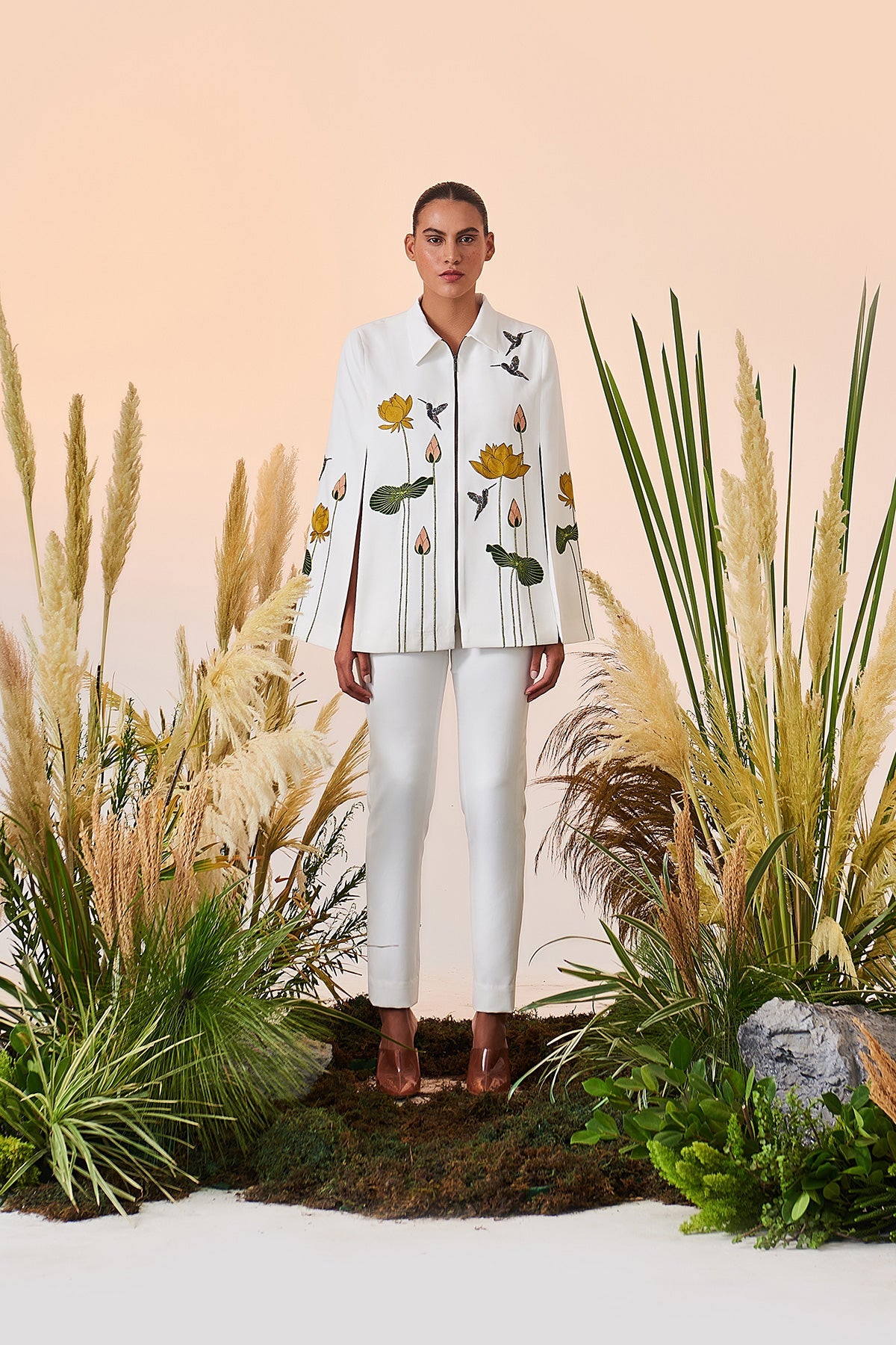 Lotus And Humming Bird Cape