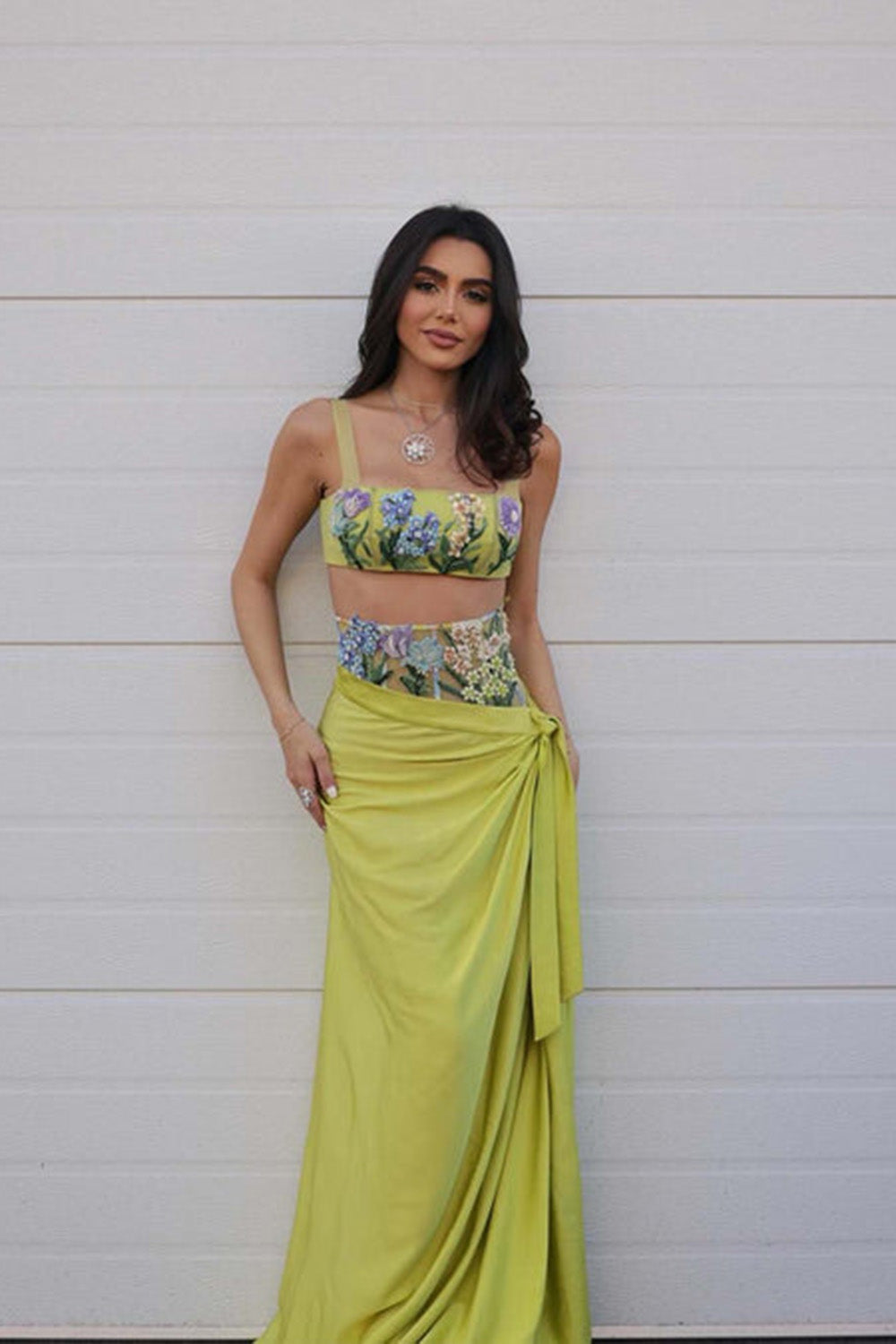 Shams Bassam Al Malla in Mykonos- Corseted Belt Drape Set