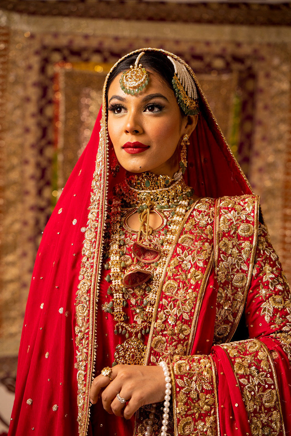 Sheenaz-E-Aroosa Red Khada Dupatta