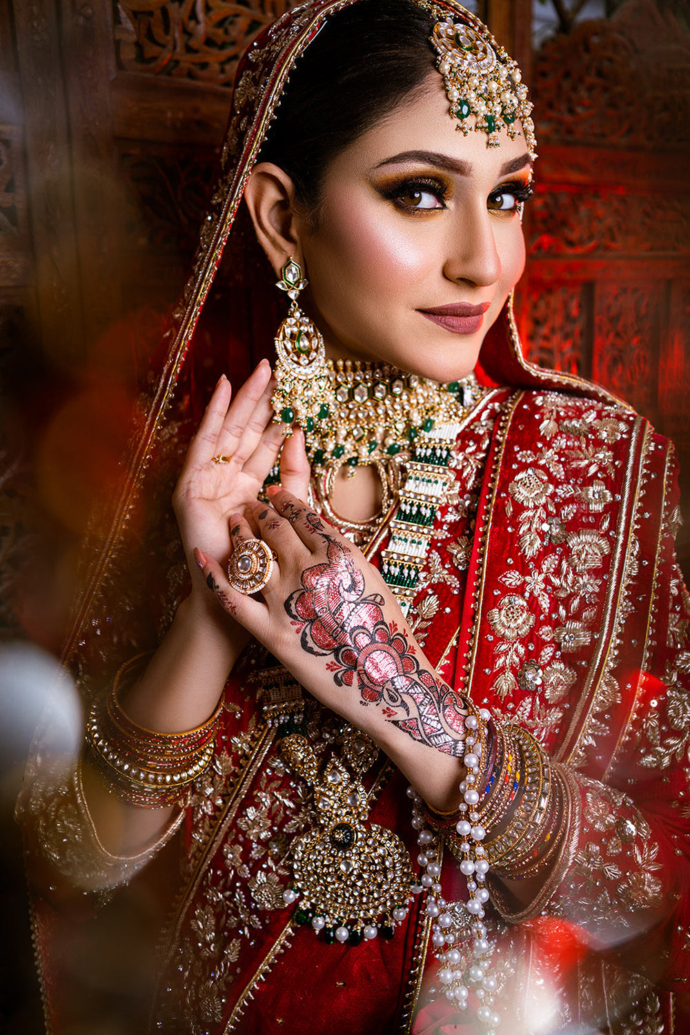 Straight Cut Khada Dupatta with Chudidaar