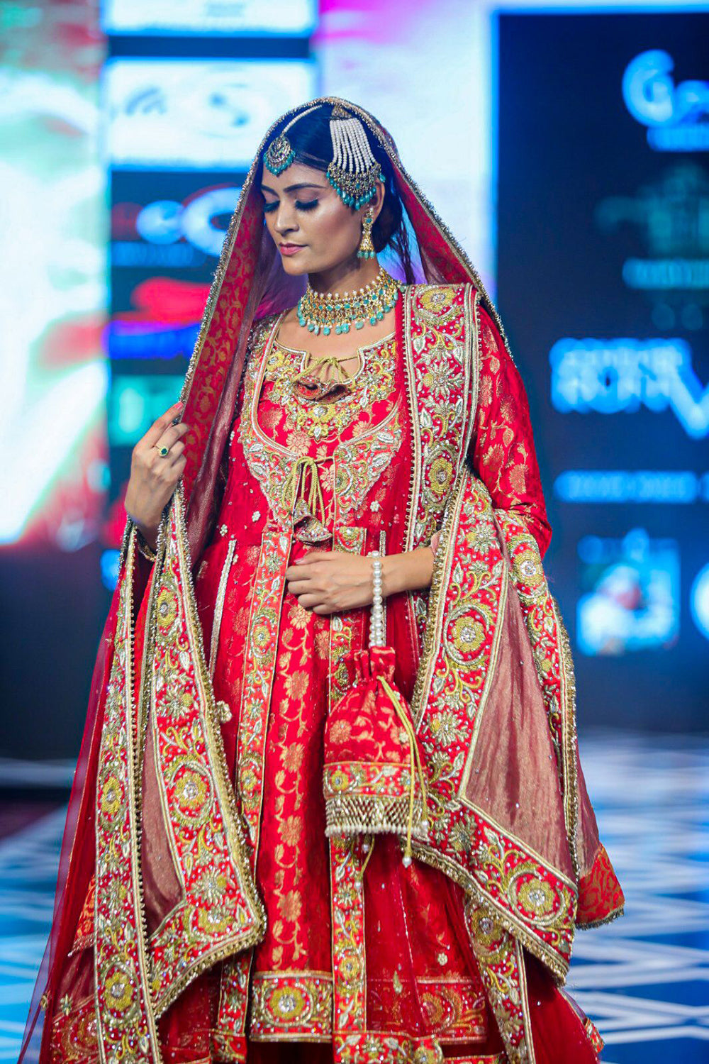Brocade Khadadupatta with Anarkali Jacket