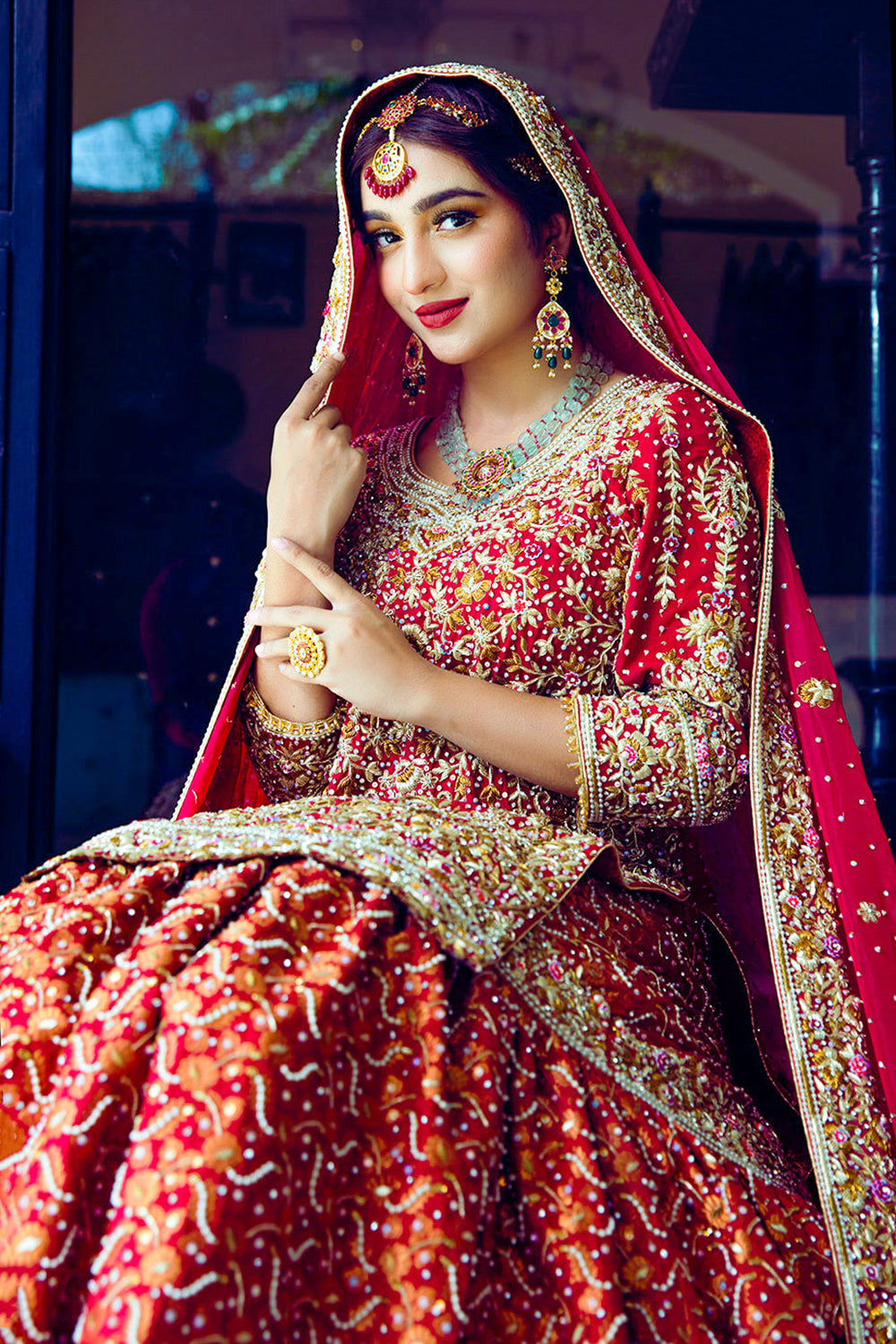 Lobster Red Lehenga