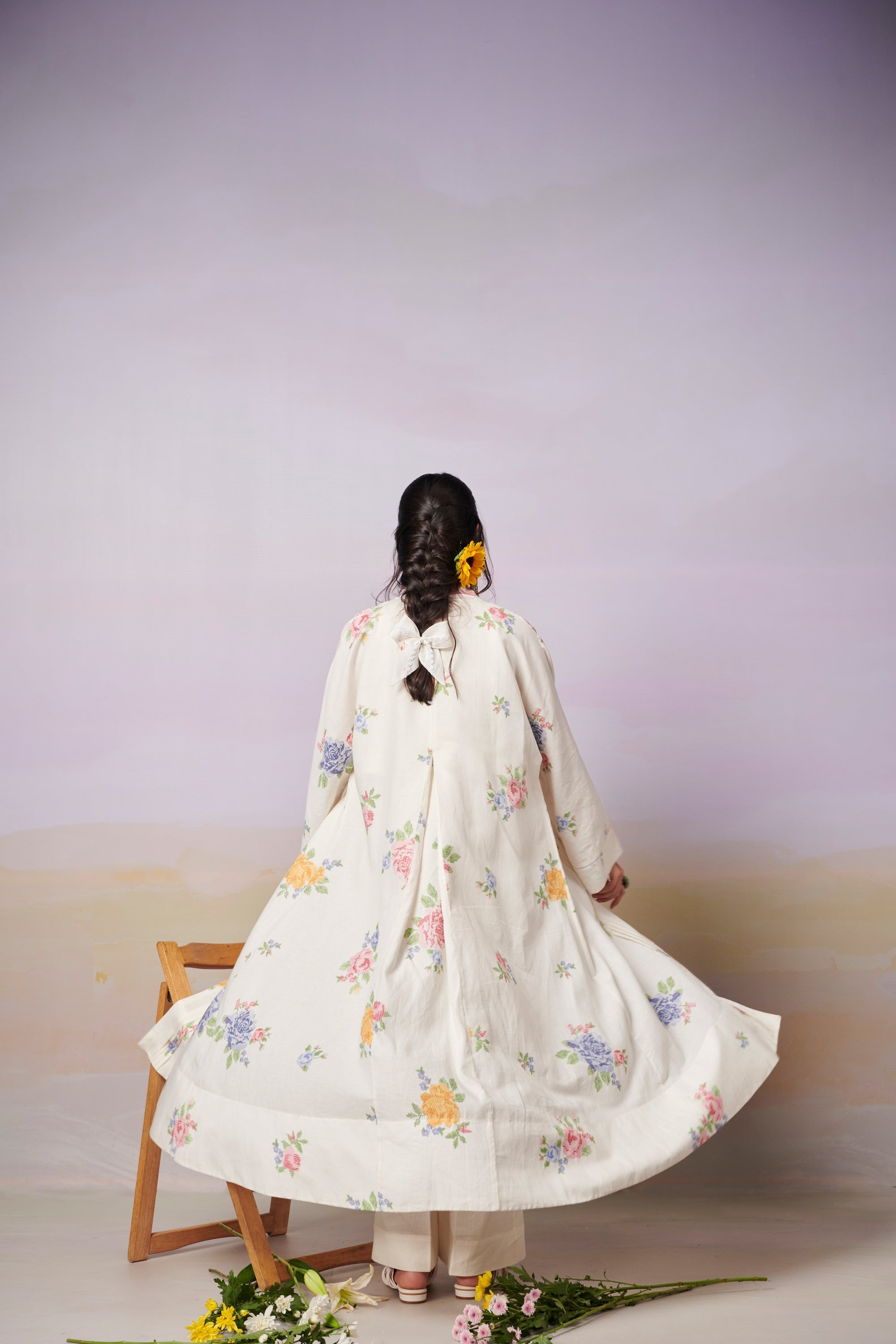 Summer Rose Sleeved Overlay